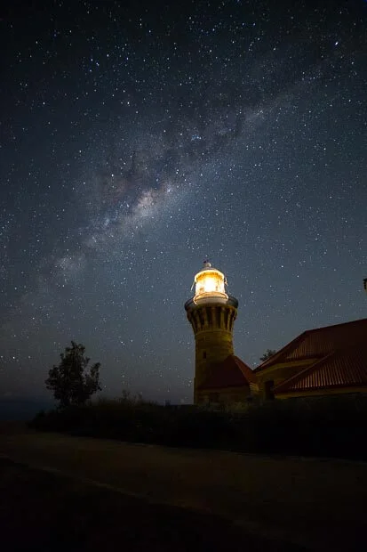 The Milky Way Shining Bright Above The Barrenjoey Lighthouse In Palm Beach 