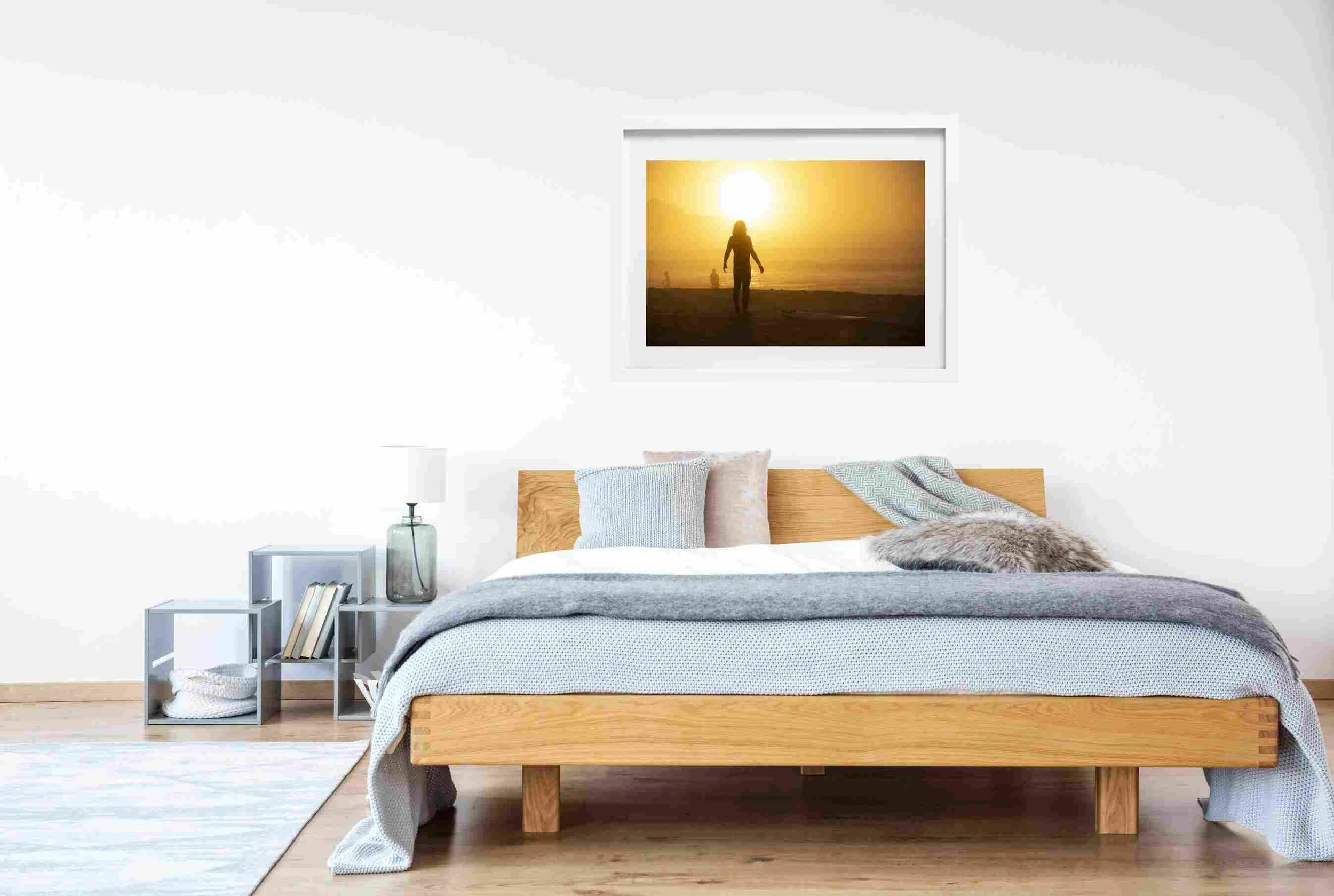 Surfer Sunrise Bondi Beach White Frame 100cm x 60cm