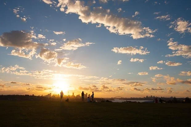 Stunning Sunset And Clouds With Views From Dudley Park Above Sydney 