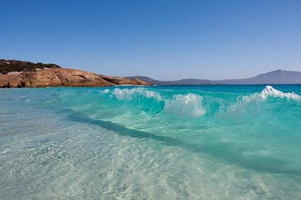Beautiful Blue Waves At Little Beach Two Peoples Bay Western Australia