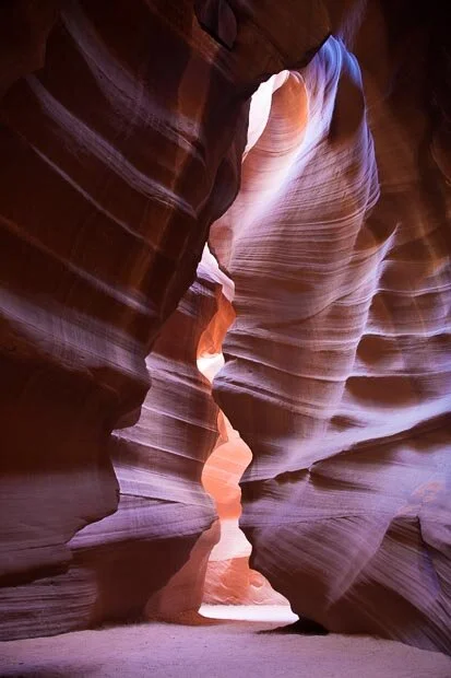 The Pink Rock Of Antelope Canyon In Arizona Lit At Midday