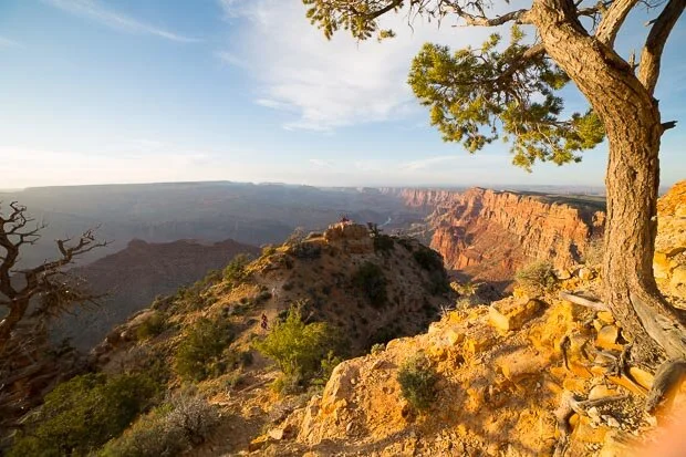 A Golden Sun Lights Up The Grand Canyon From The South Side