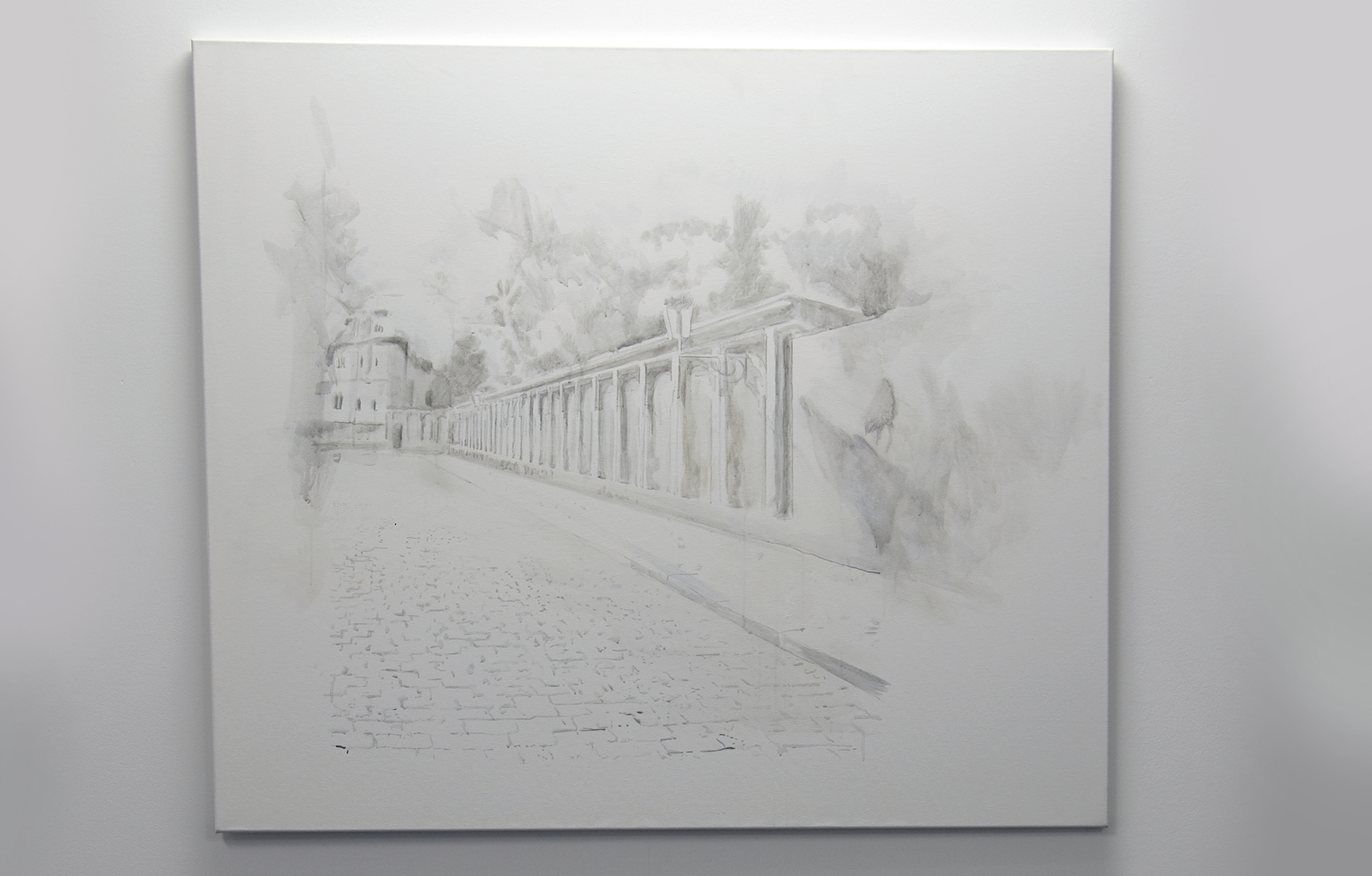   The Wall of Josefov , 2014 Acrylic on canvas, 120 x 140 cm    