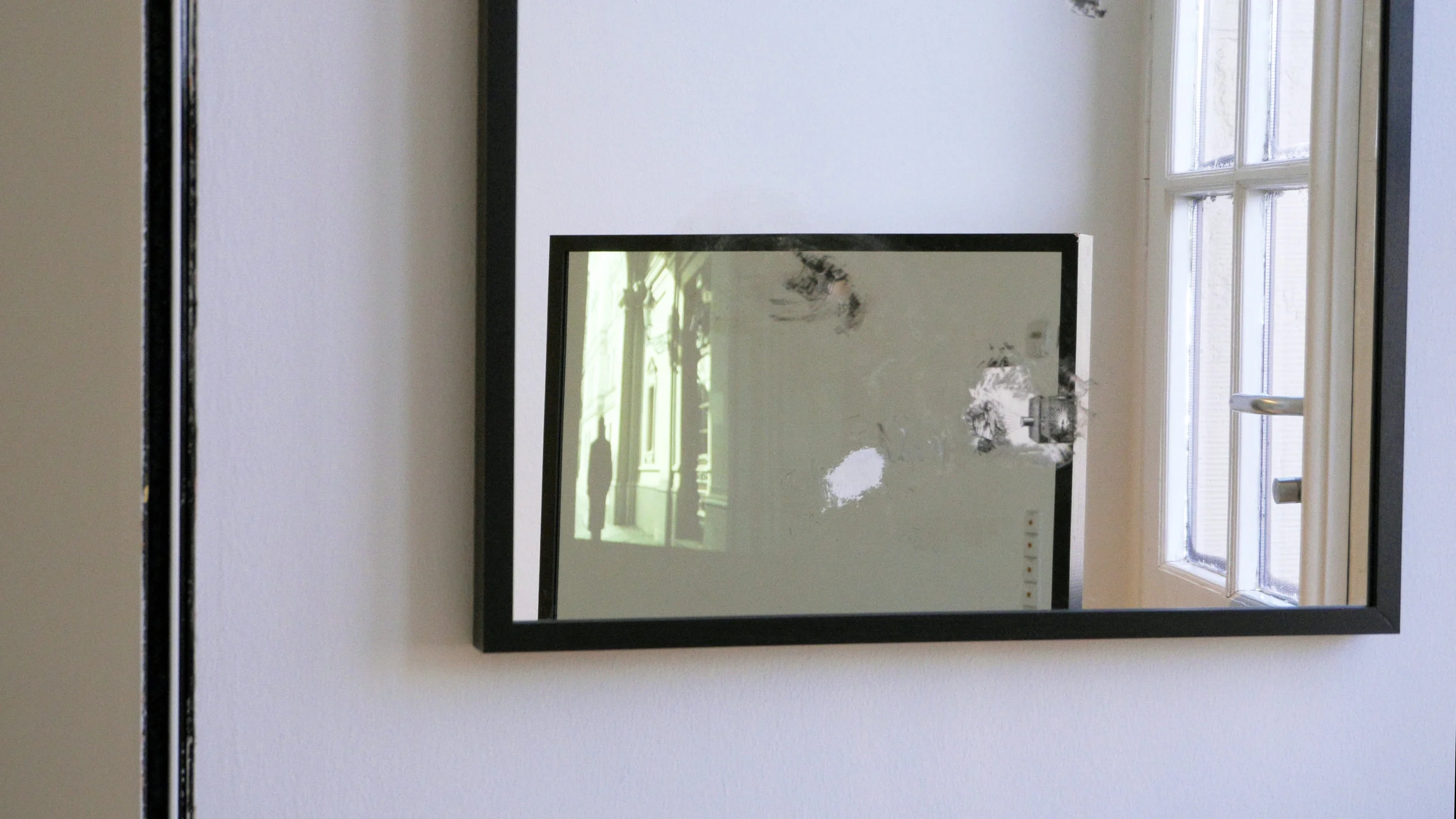 Maharal's Screening , 2014 Paper behind glass, 70 x 70 cm