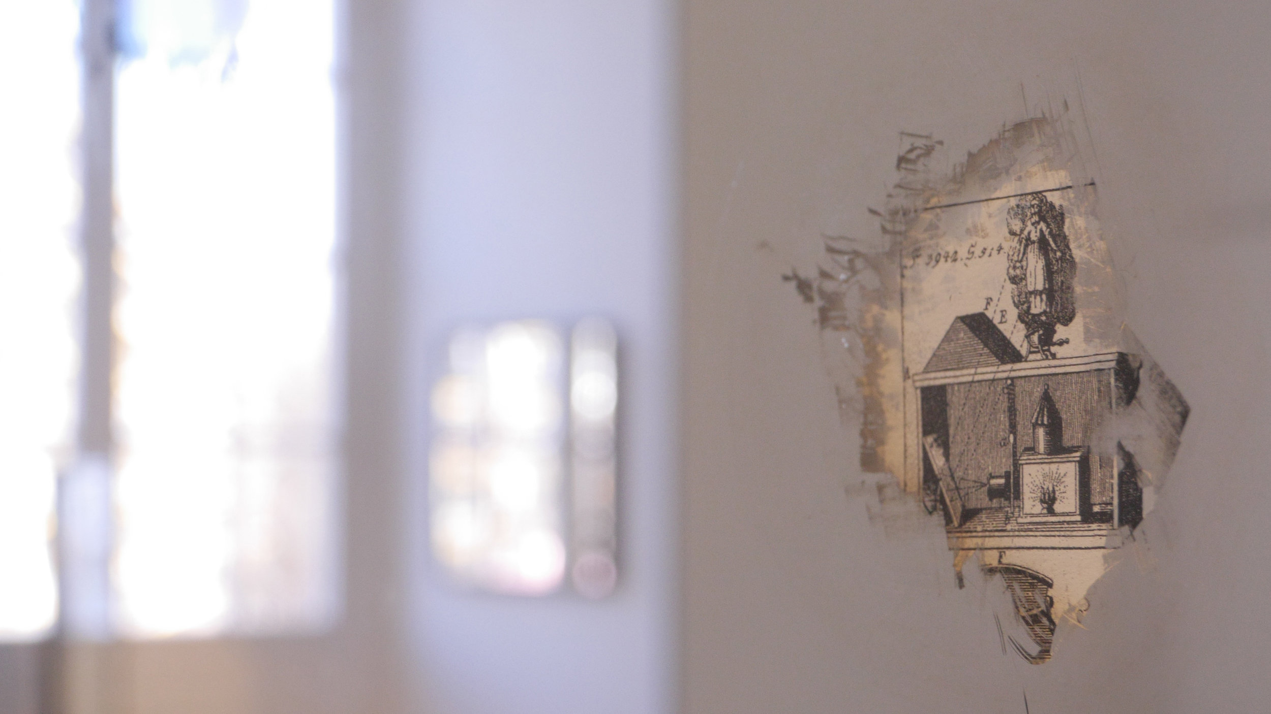   Lantern of prague, &nbsp;2014 Paper behind glass, 70 x 70 cm 