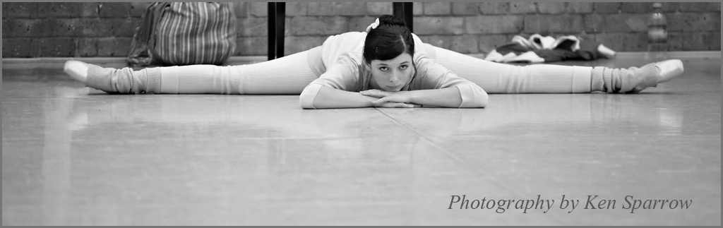 Sarah Thompson, stretching, 2010.