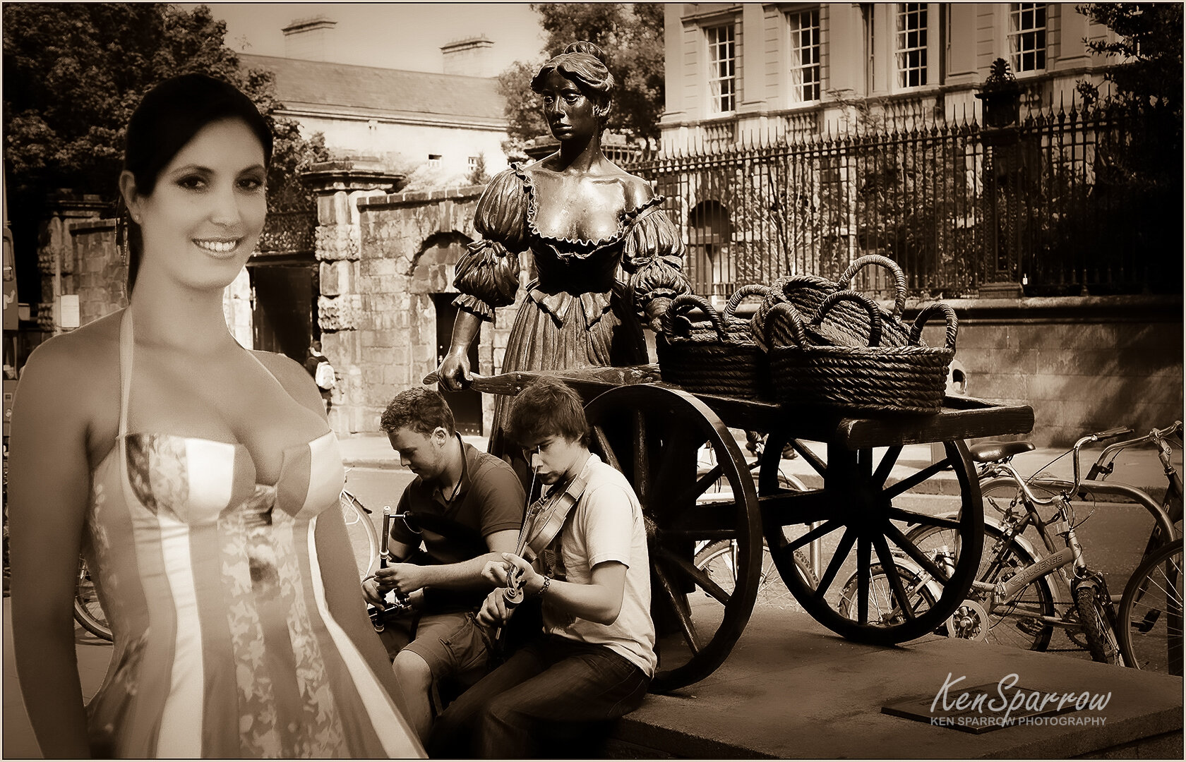 48 Angela with Molly Malone in Dublin ver 2 in sepia