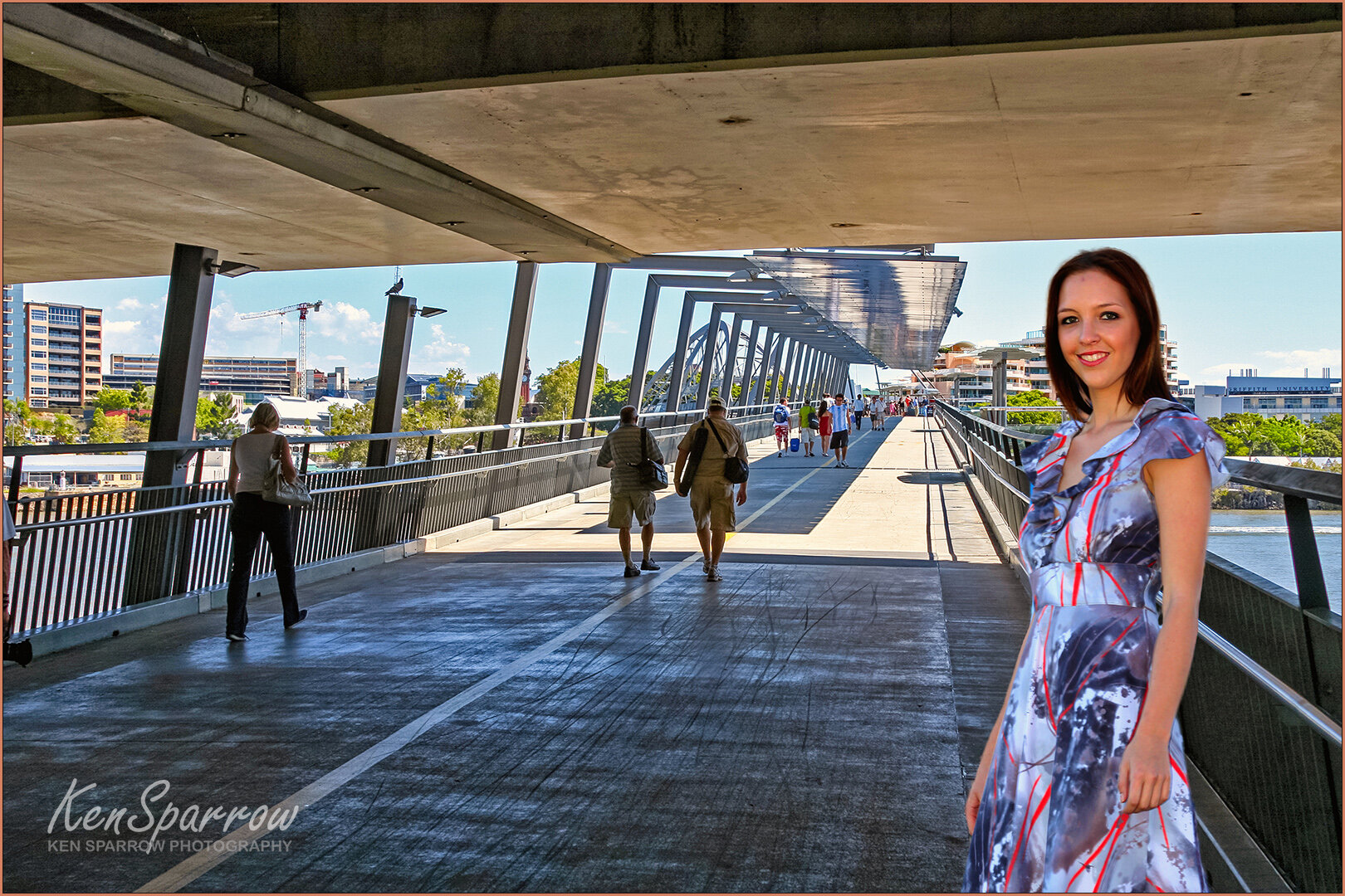 218  Young Model on the Goodwill Bridge