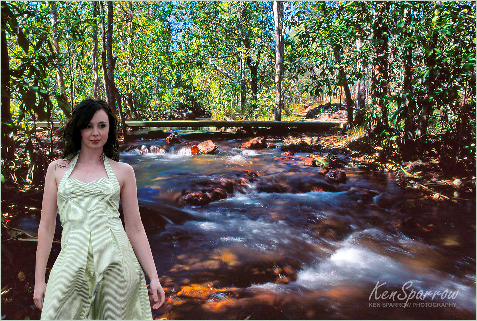 254  Young Model by the River in Litchfield National Park 