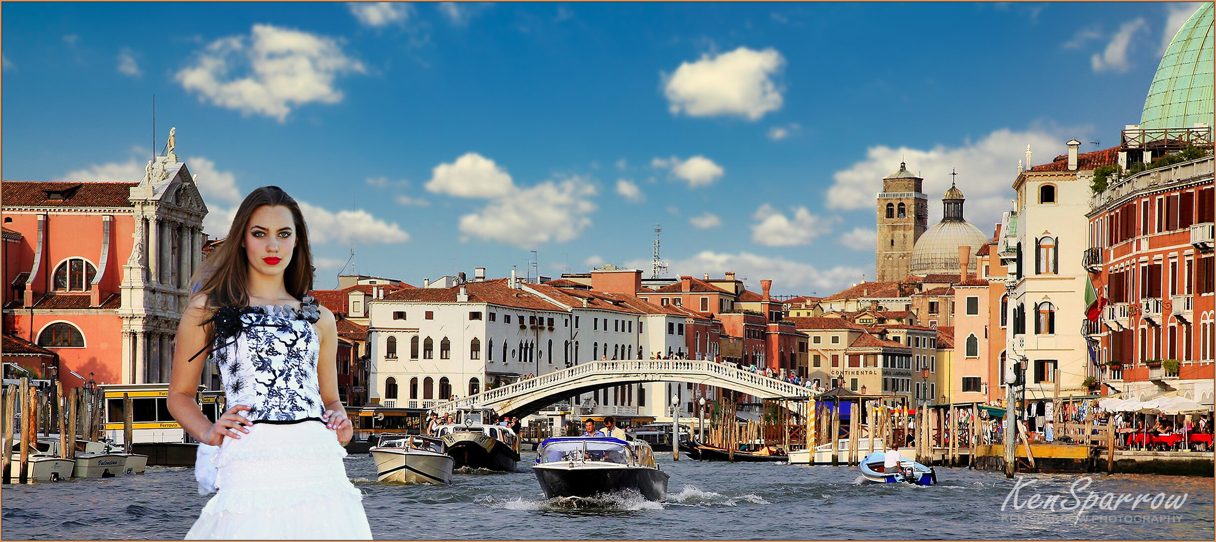353 - 354  Kaiya on the Grand Canal in Venice
