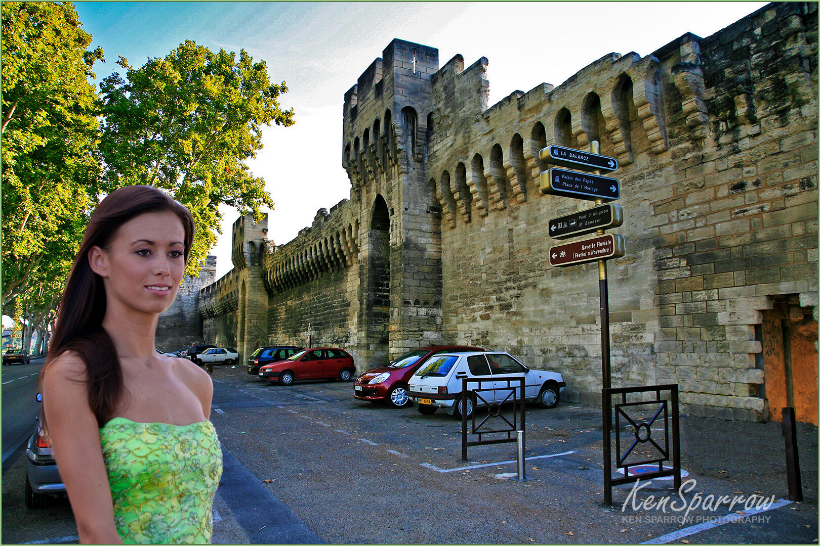 395  Elyse in Avignon  by the Town Walls