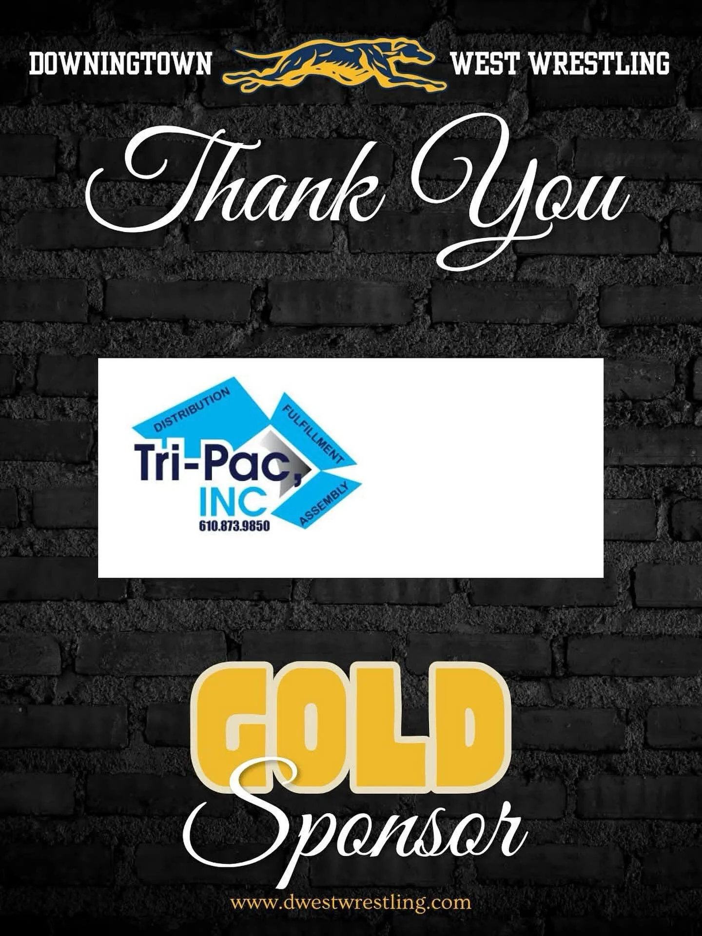 Appreciating Our Gold Sponsor: Tri-Pac, Inc!

https://tri-pacinc.com/

We extend a heartfelt thank you to Tri-Pac, Inc for their incredible support as a Gold Sponsor of the Downingtown West Wrestling team this season! We are truly appreciative of the