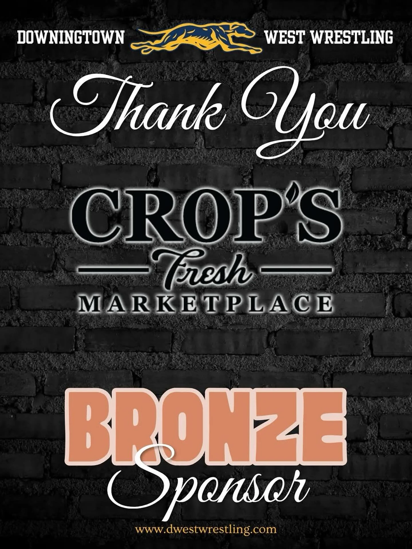Appreciating Our Bronze Sponsor: Crop&rsquo;s Fresh Marketplace 

We extend a heartfelt thank you to Crop&rsquo;s Fresh Market for their incredible support as a Bronze Sponsor of the Downingtown West Wrestling team this season! We are truly appreciat