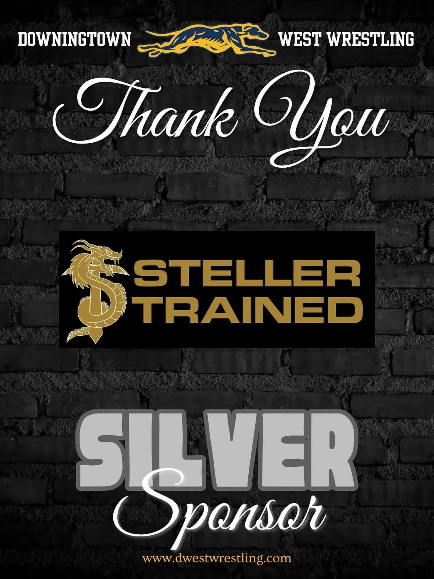 Acknowledging Our Silver Sponsor: Steller Trained - Chance Marsteller!

We extend a sincere thank you to Steller Trained- Chance Marsteller for their fantastic support as a Silver Sponsor of the Downingtown West Wrestling team this season! We are gen
