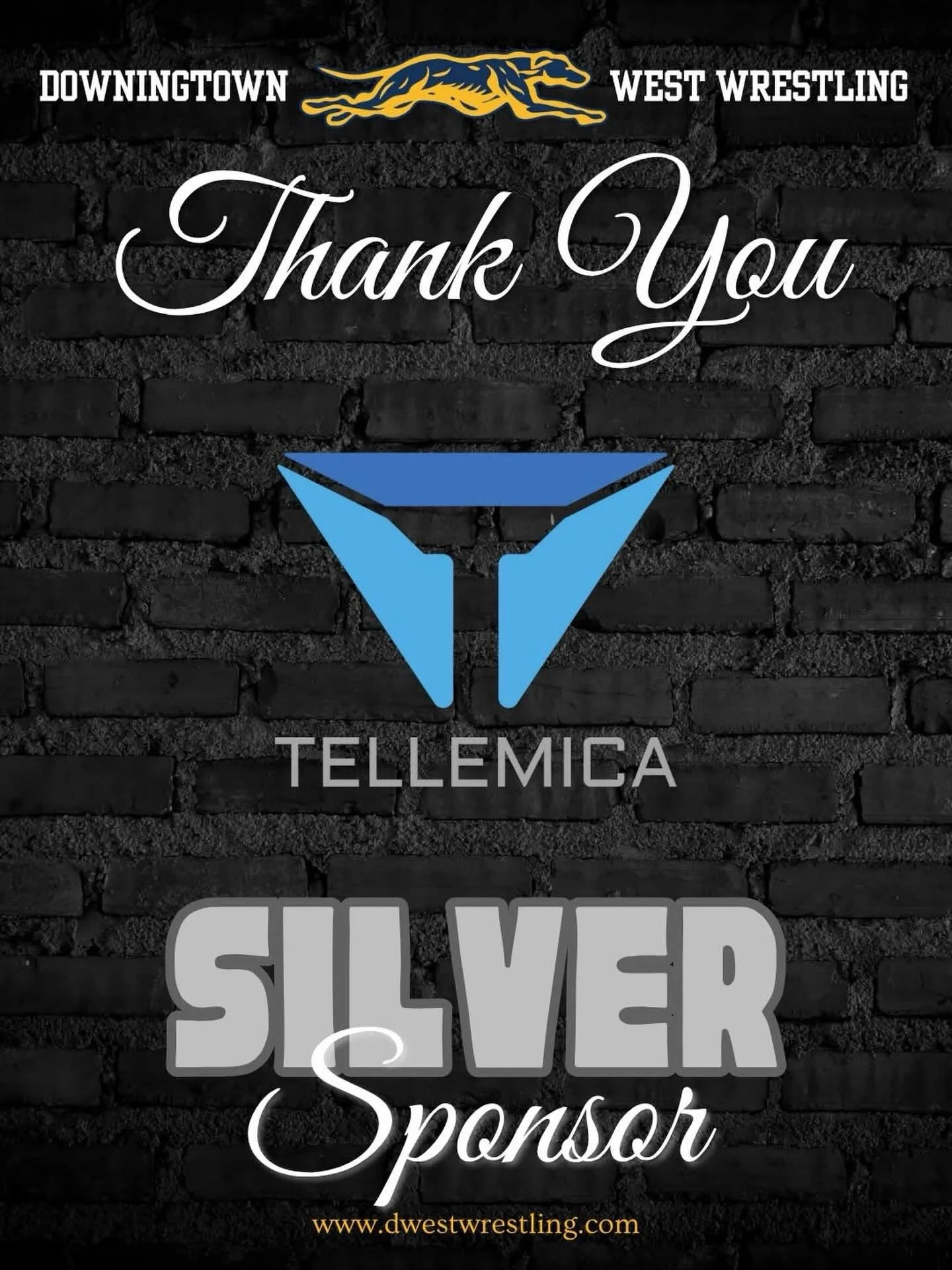 Thank You to Our Silver Sponsor: Tellemica!

www.tellemica.com 

We&rsquo;re proud to recognize Tellemica for their incredible support as a Silver Sponsor of the Downingtown West Wrestling team!

Your generosity helps provide our athletes with the to