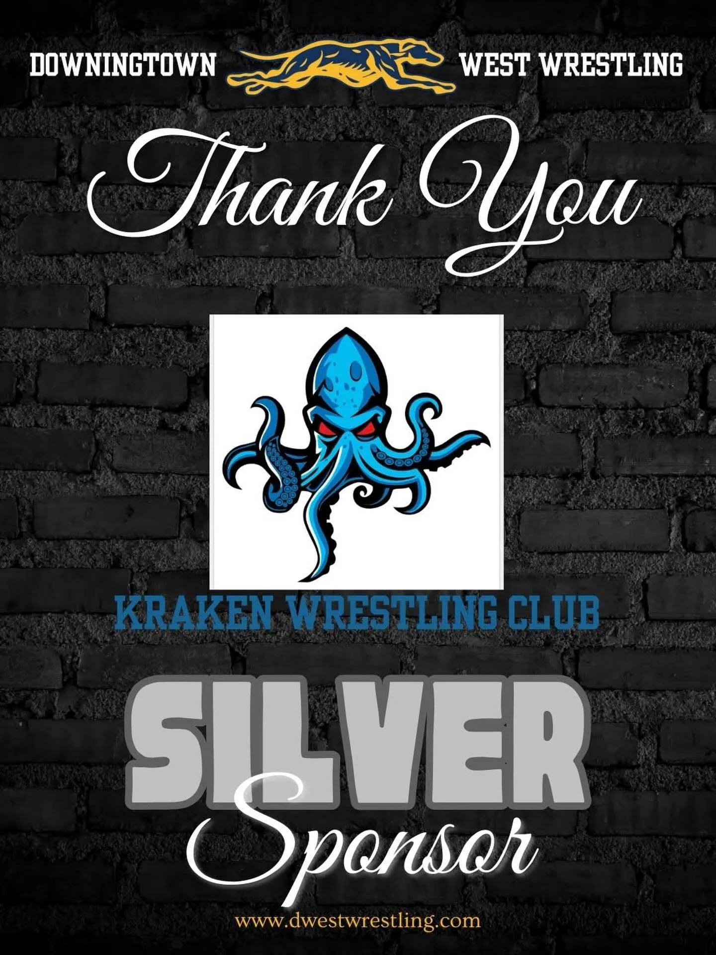 We are thrilled to share our appreciation to Kraken Wrestling Club for their support as a Silver Sponsor of the Downingtown West Wrestling team this season. Your generous contribution holds great significance for our wrestlers, their families, and th