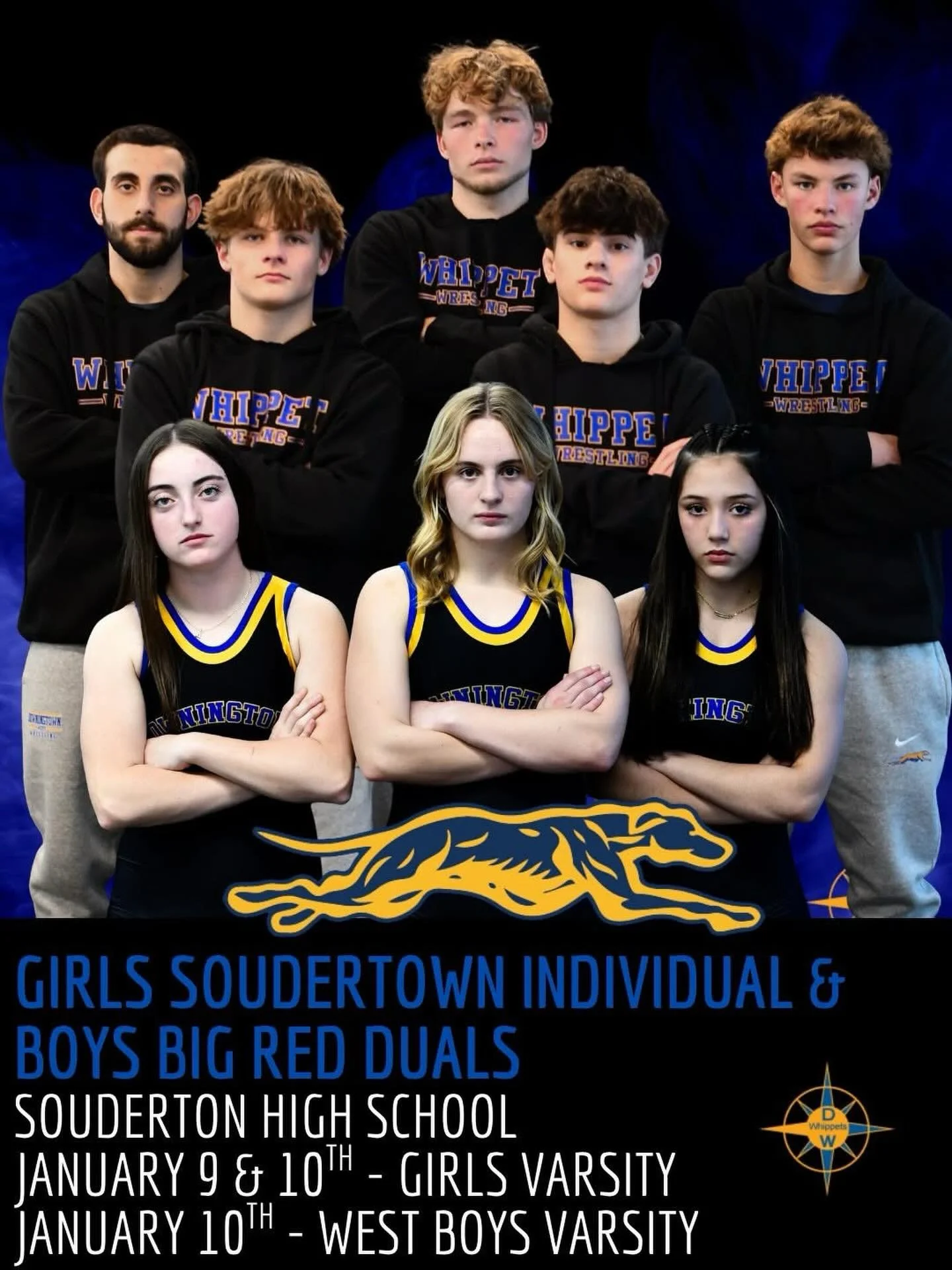 Good Luck to our Boys and Girls Varsity Teams heading to Souderton this weekend!

Girls Souderton Individual Tournament
Friday- 5:30pm
Saturday- 9:45am

Big Red Duals- Boys Varsity
Saturday 9:15am

Tickets: https://events.hometownticketing.com/boxoff