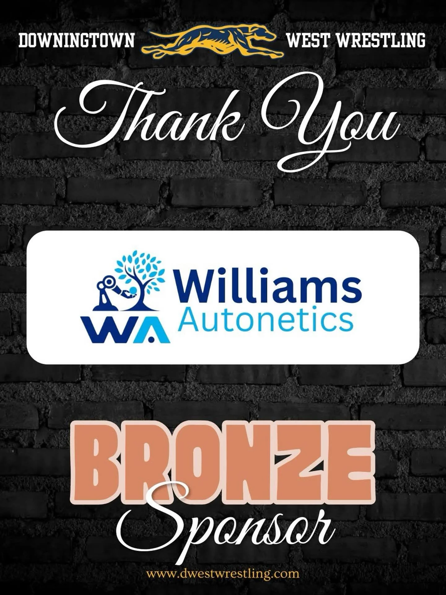 We&rsquo;re thrilled to recognize @Williams Autonetics for their amazing support as a Bronze Sponsor! Thanks to your support, our wrestlers have access to quality gear and opportunities to grow both on and off the mat. 

www.williamsautonetics.com

W