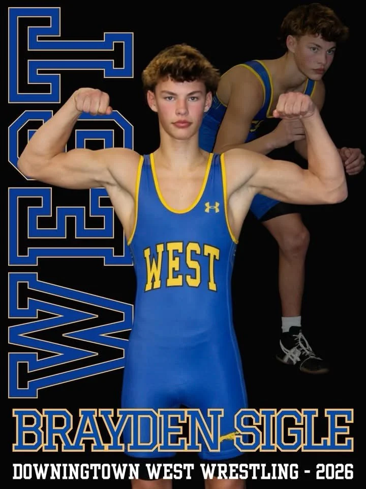 Senior Spotlight

Brayden Sigle

Brayden Sigle, a captain of the boys&rsquo; varsity team in the 139-pound weight class. His favorite memory is winning regionals and celebrating with a trip to Dairy Queen. Brayden has earned four Chesmont championshi