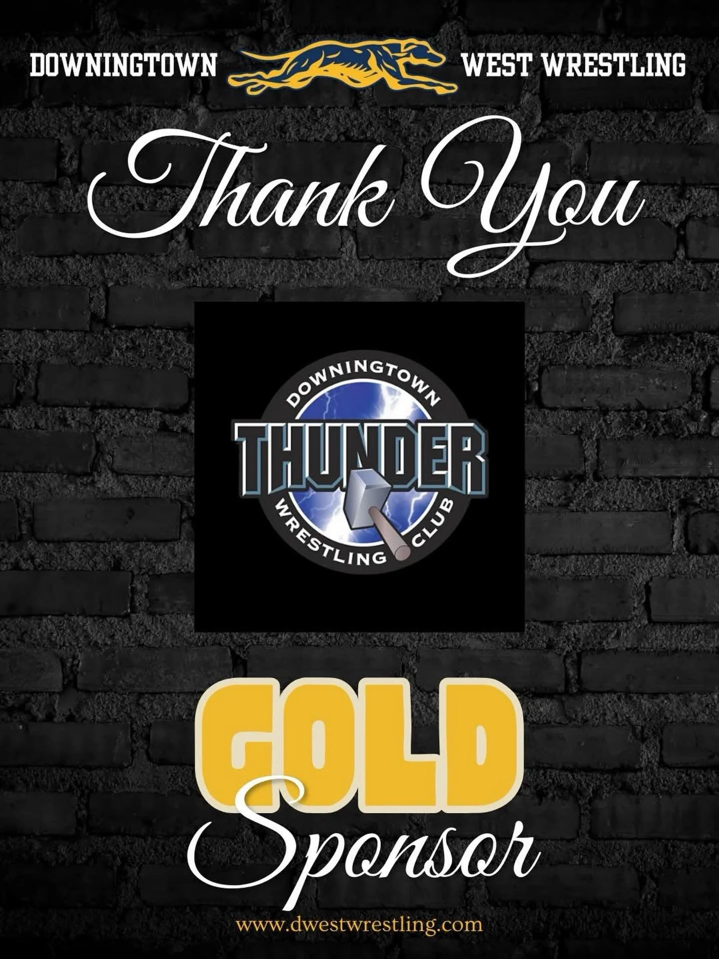 We&rsquo;re honored to recognize Downingtown Thunder Wrestling Club as a loyal Gold Sponsor of Downingtown West Wrestling!

Their leadership-level support helps elevate our program and reinforces the values of commitment, grit, and respect that wrest