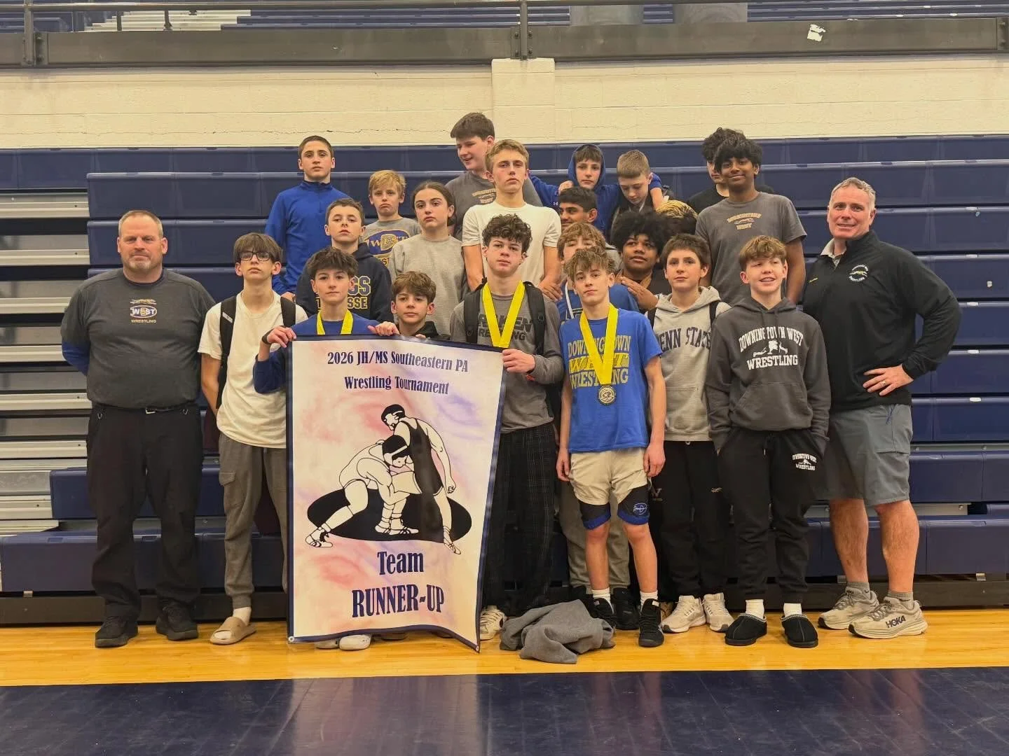 Our Lancers traveled together for the last time this season to Quakertown for their annual SEPA Championship run.  The Team placed second with a number of medalist. 

Lucas Spicer (82 lbs) &ndash; 🥇 1st Place

Danny Spicer (89 lbs) &ndash; 🥇 1st Pl
