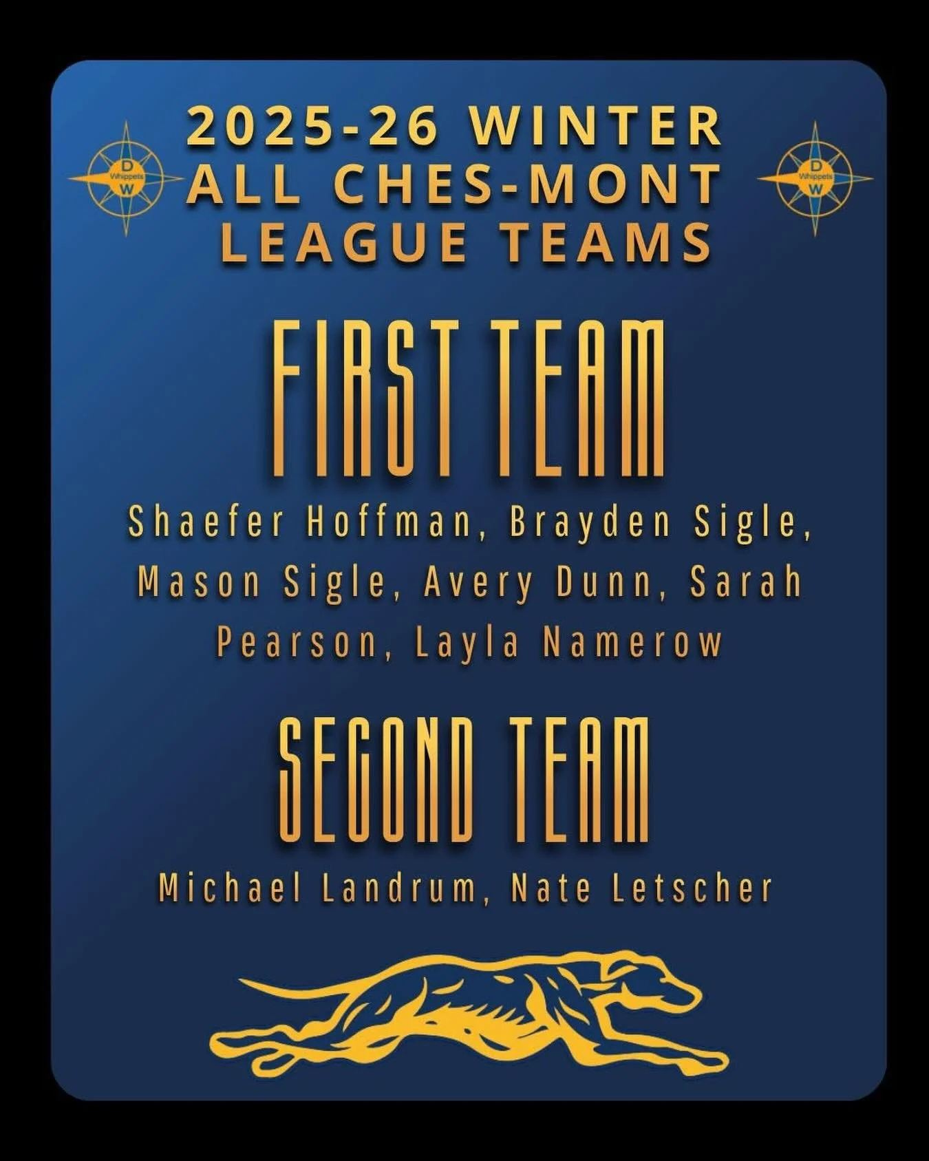 Each season the leagues coaches vote for the All-Che-Mont League Teams. 

 Congratulations to our Downingtown West Wrestlers. 

https://enewspaper.dailylocal.com/html5/reader/production/default.aspx?pubname=West%20Chester%20Daily%20Local%20News&amp;p