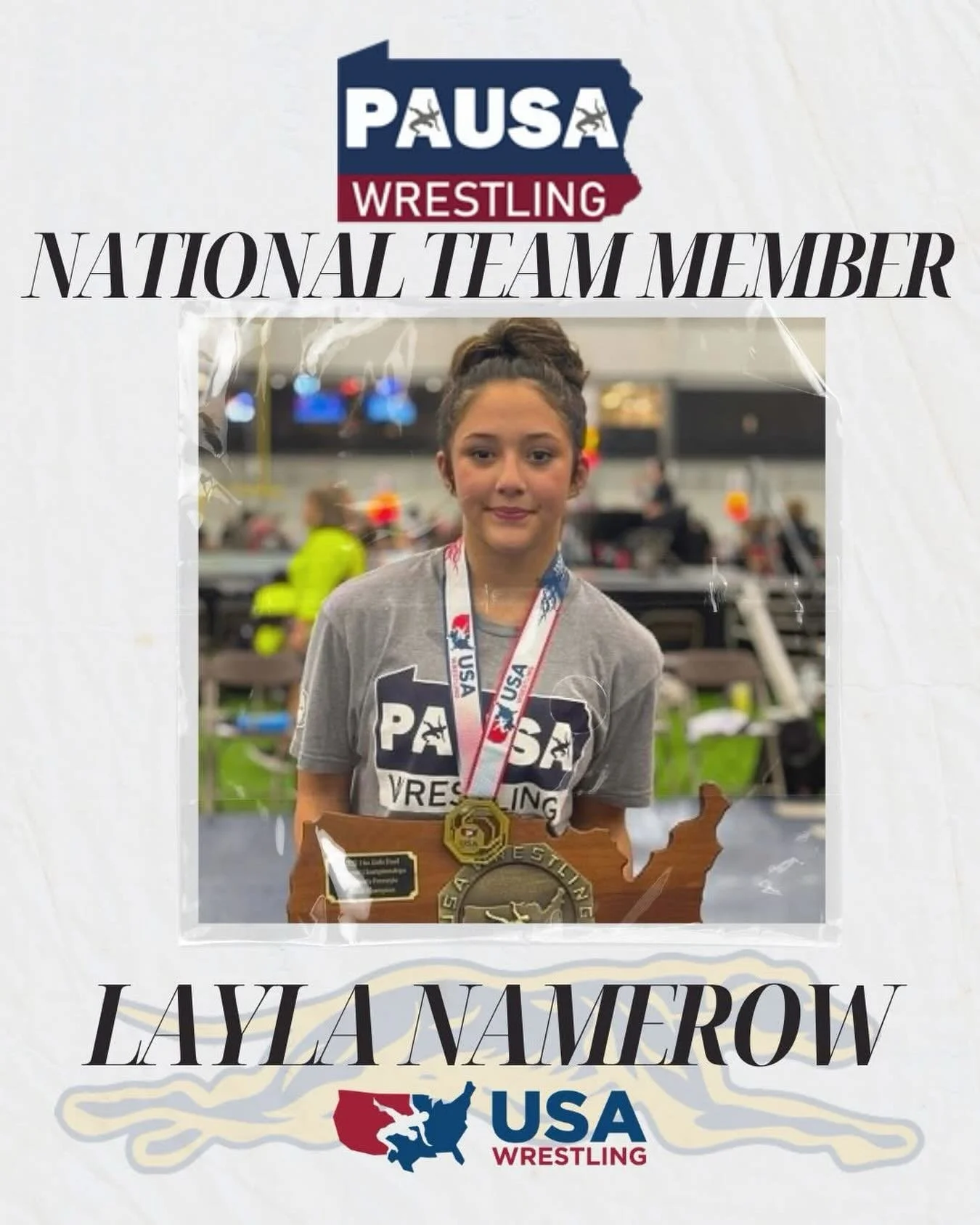 💙💛 NATIONAL TEAM &mdash; BIG SUMMER FOR LAYLA 💙💛

Big news from Downingtown West Wrestling: Layla Namerow has earned a spot on the PAUSAW Women&rsquo;s Junior National Team this summer!

After a strong season as a NE Regional placer and PAUSAW St