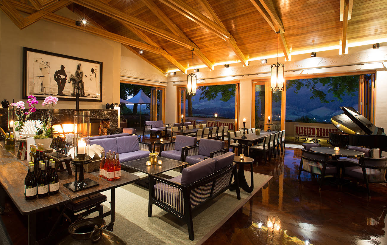 Wine lounge at Delaire Graff