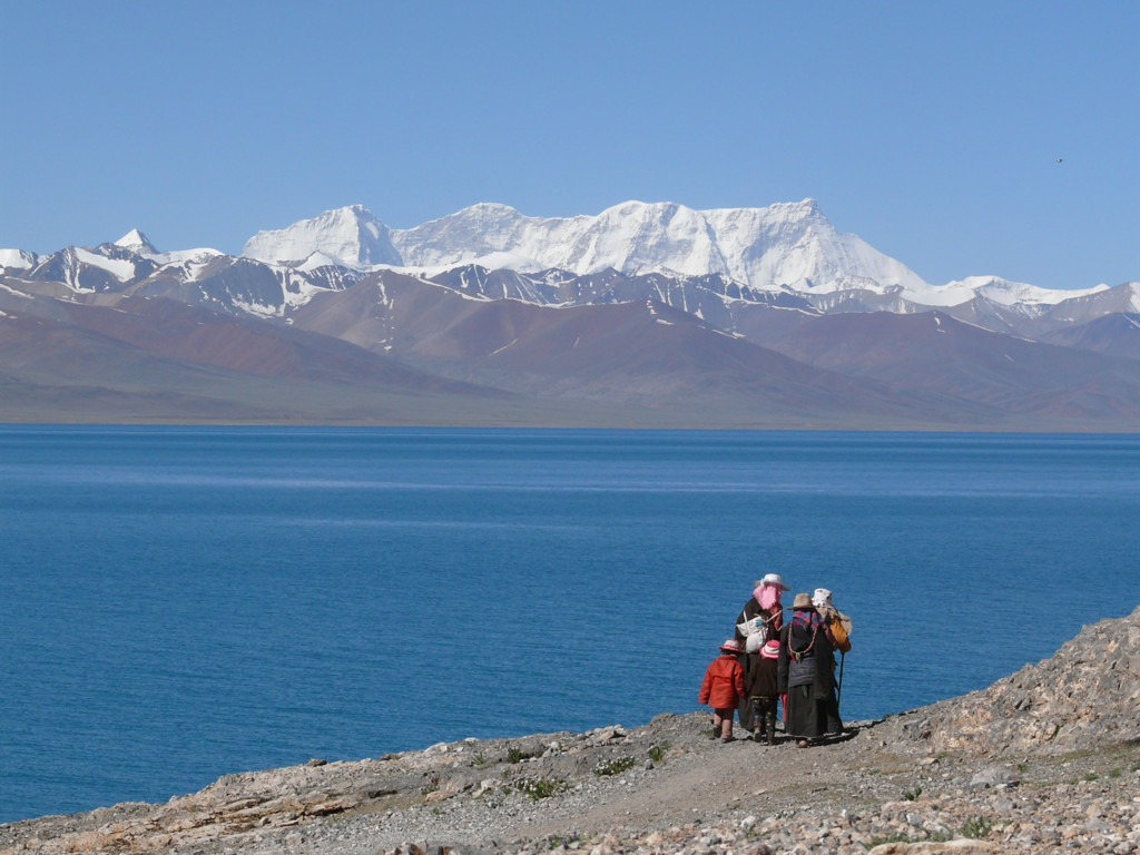 Azure blue waters of the Namtso Lake