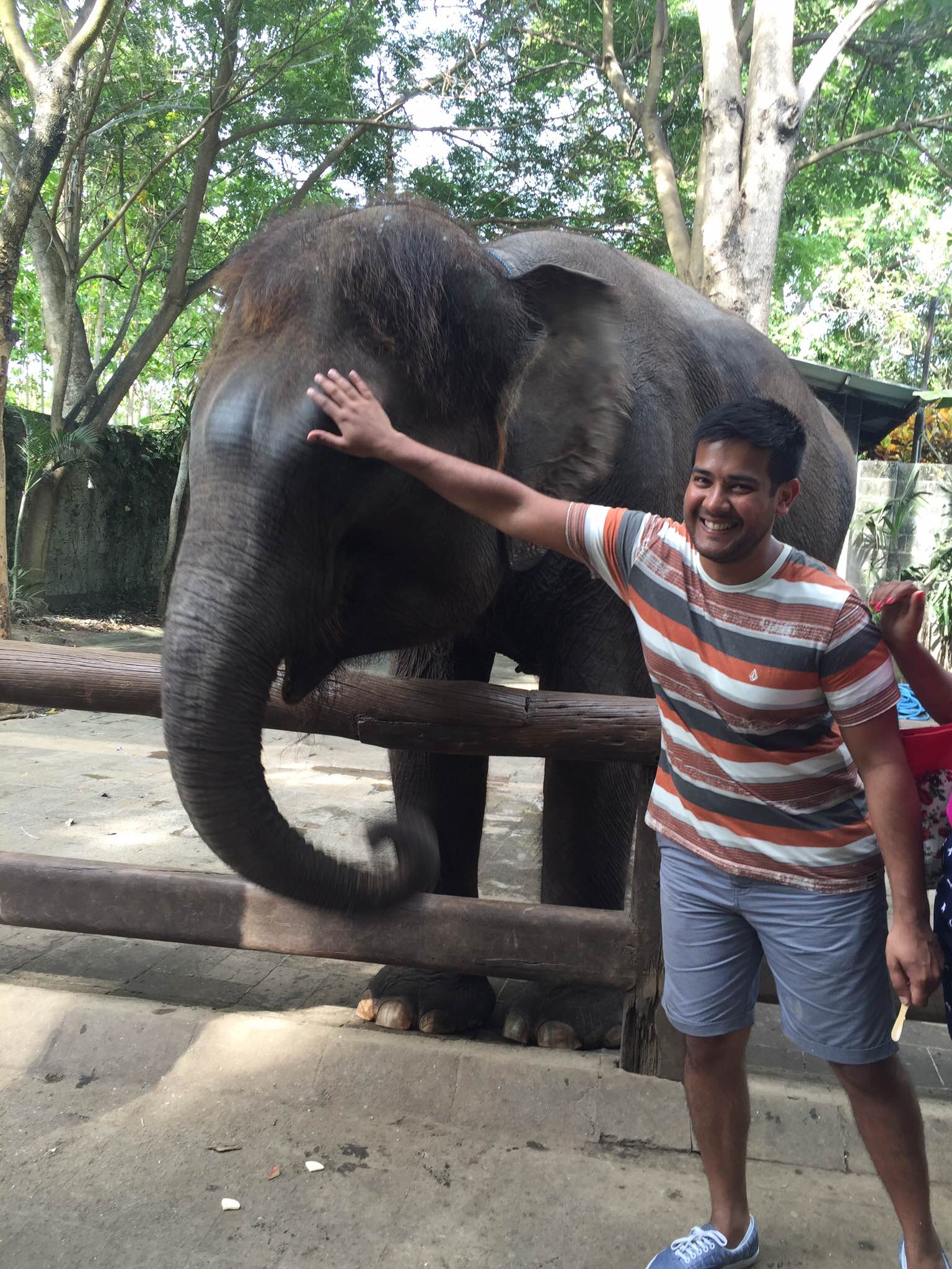 That's me with a Baby Elephant