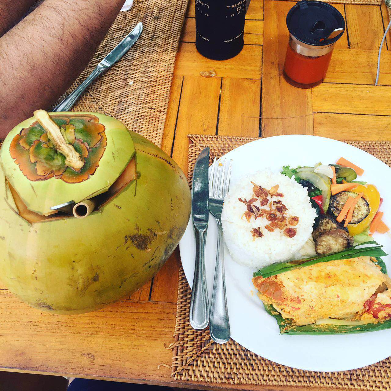 Massive coconut and delicious food