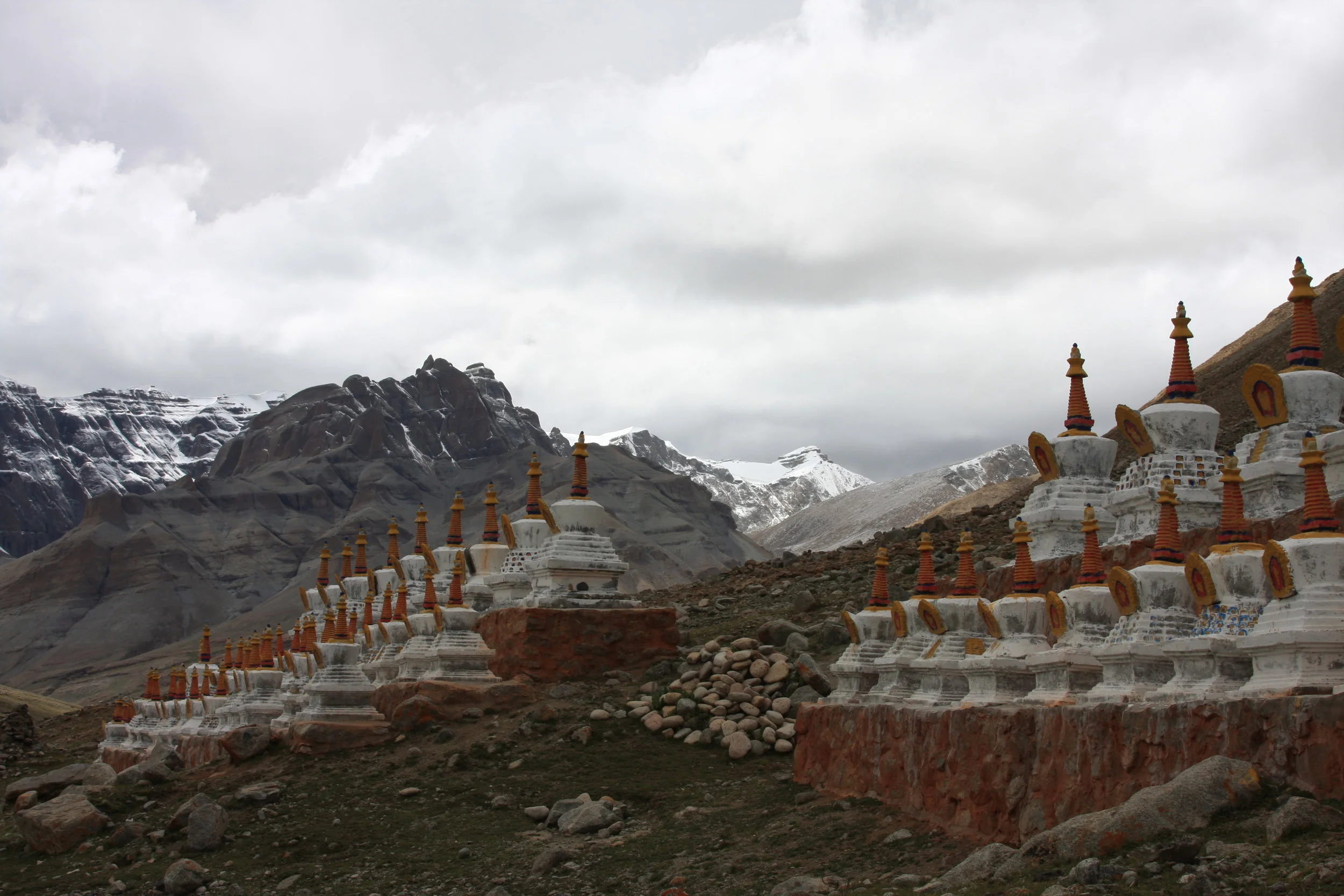 Monastery with Mount Kailash in the background