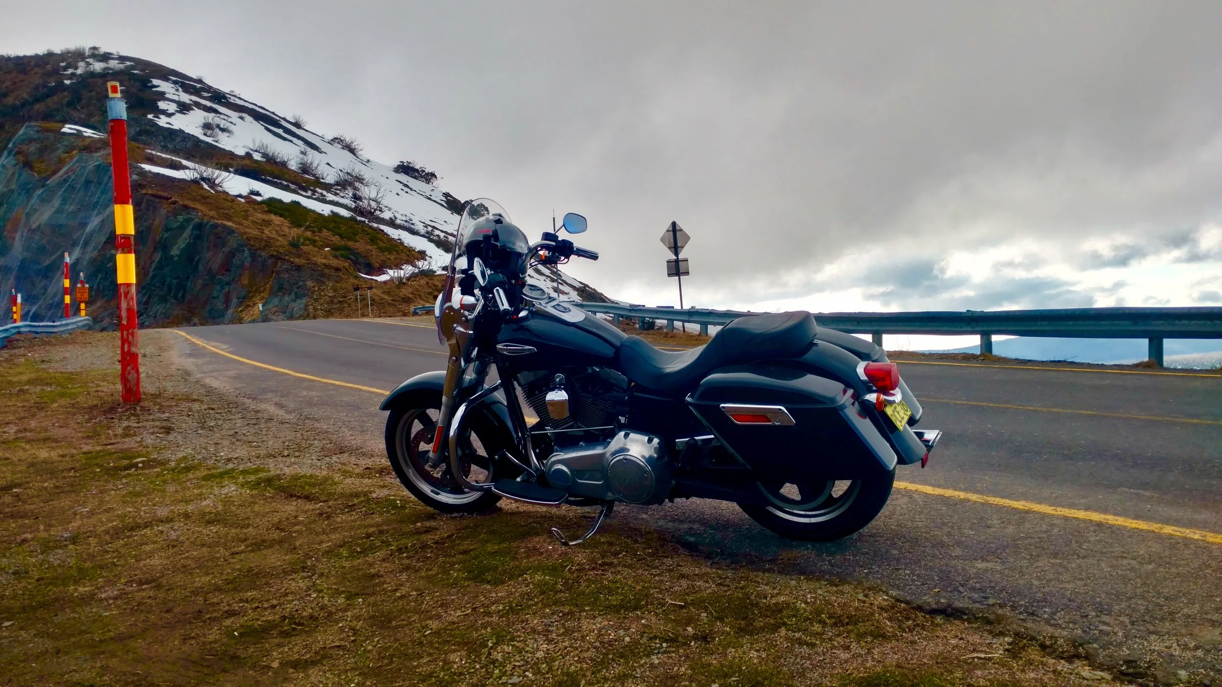 "Wife" on the road at Snowy mountains