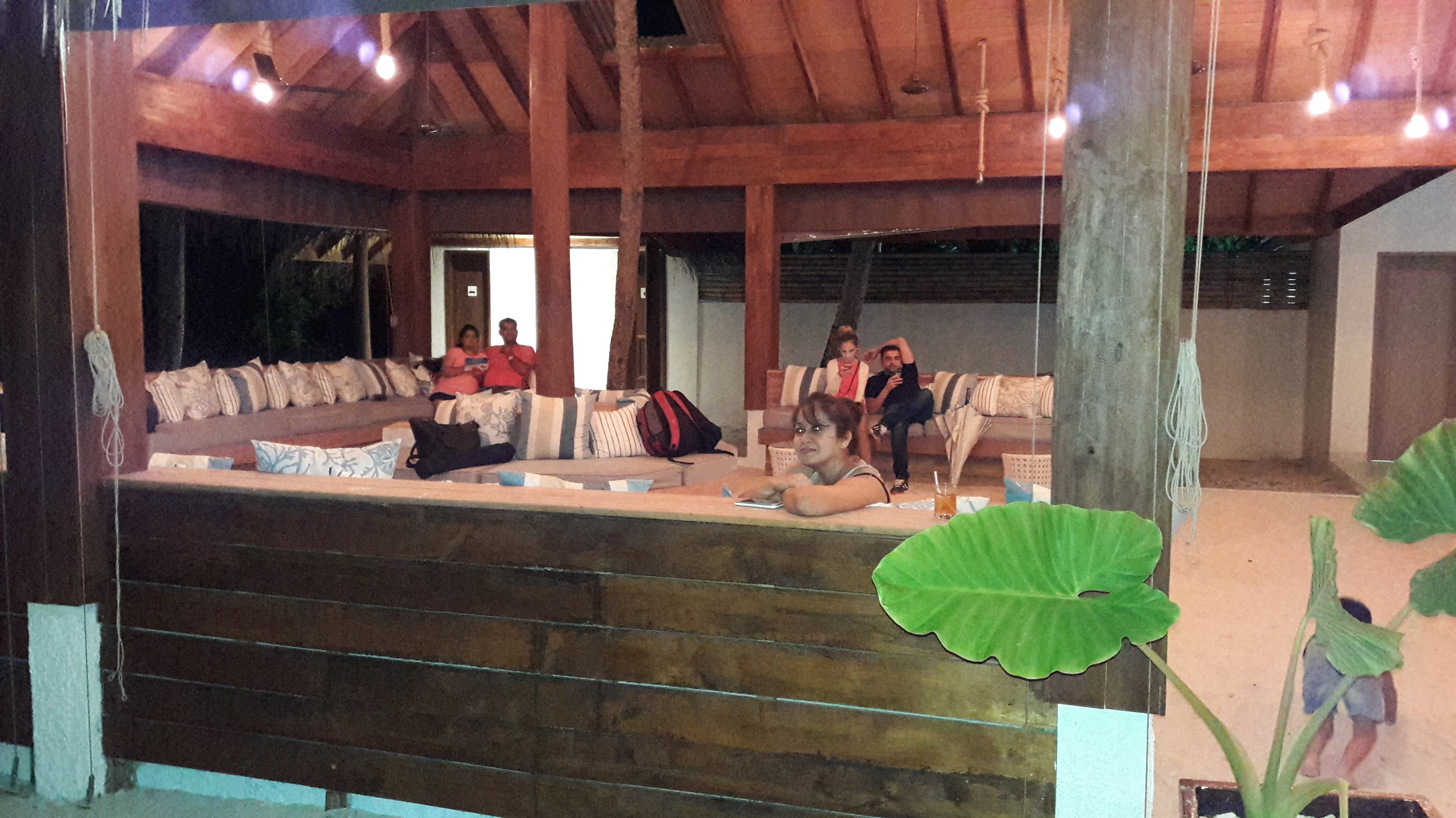 The reception area