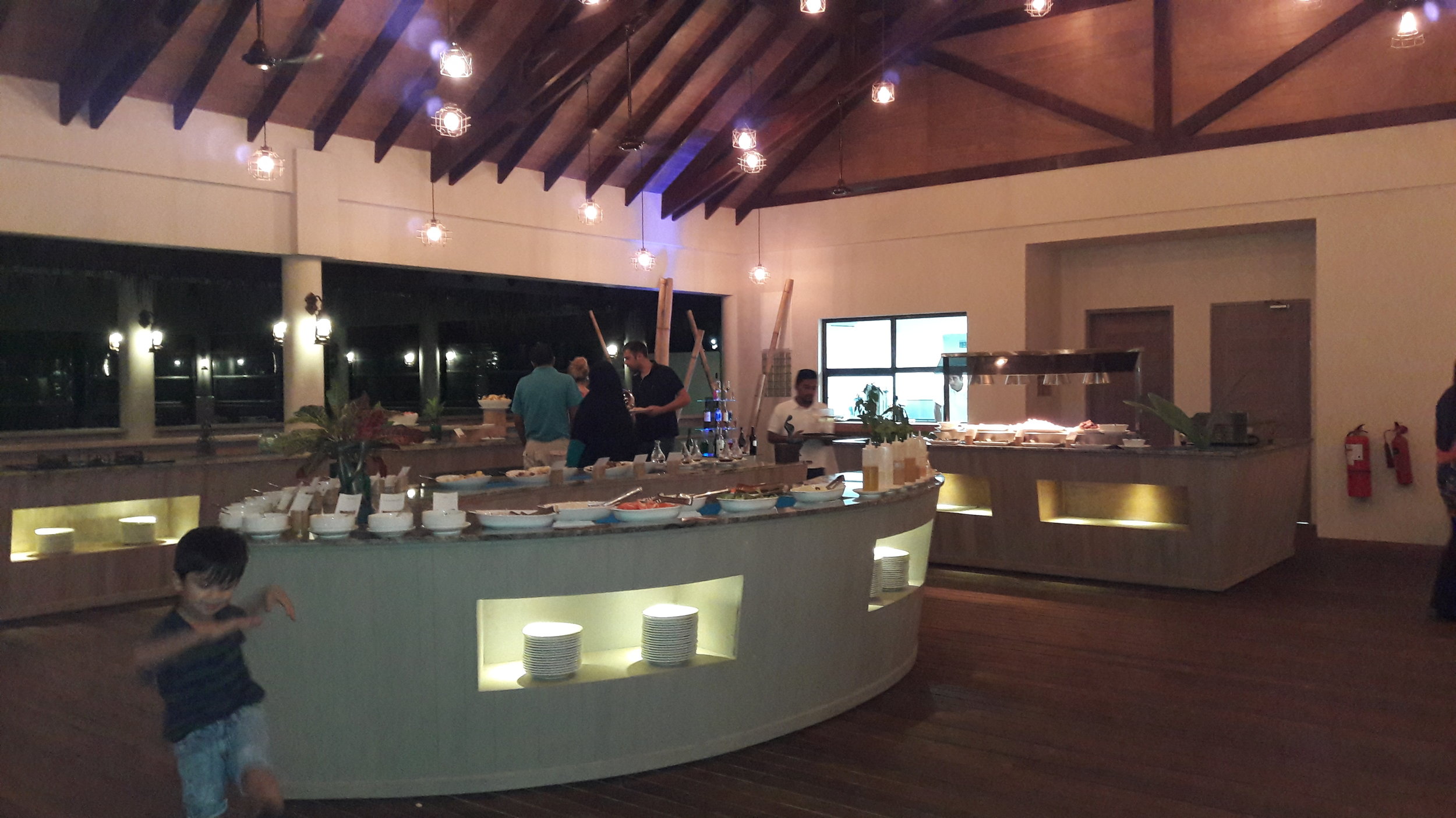 The Buffet area and right at the center is pickle and salad counter