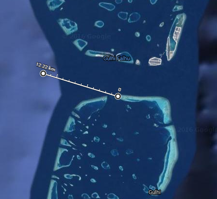 The drift and route taken by the sunbed Image Credits: MaldivesResortWorkers