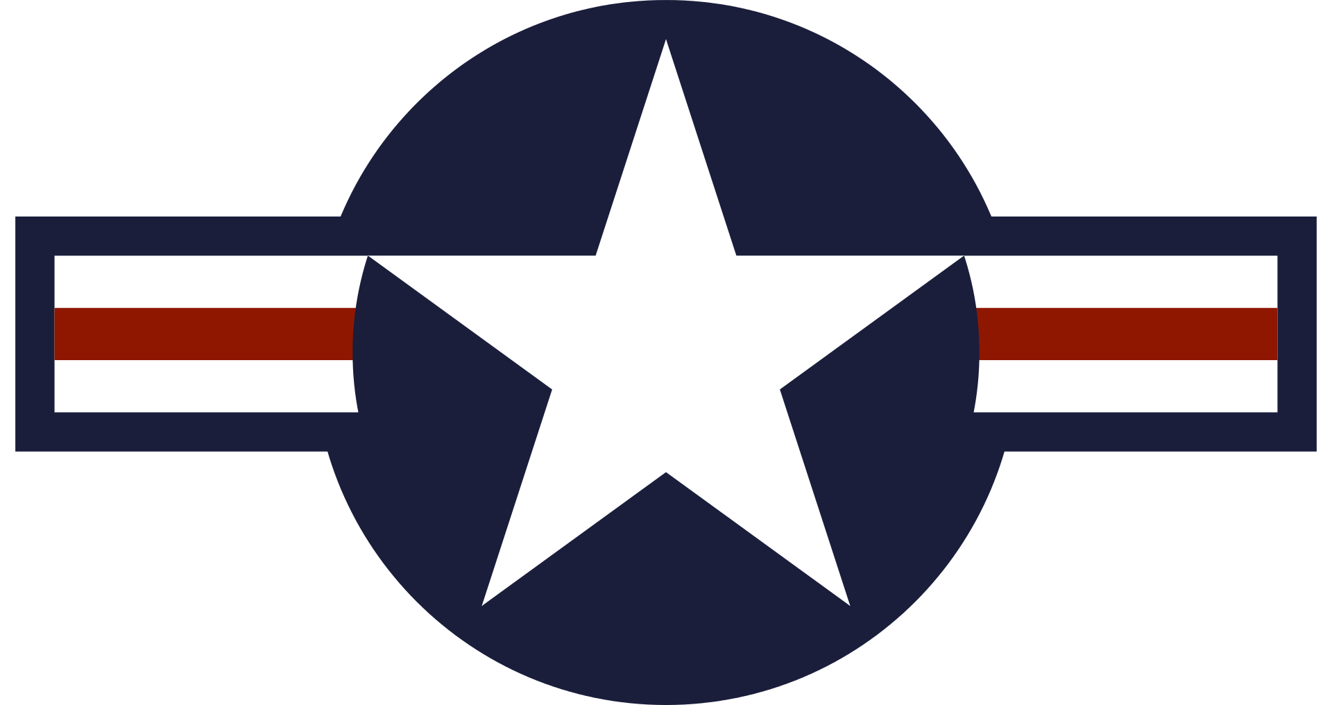 The " roundel " insignia used on military aircraft of the United States since 1947.