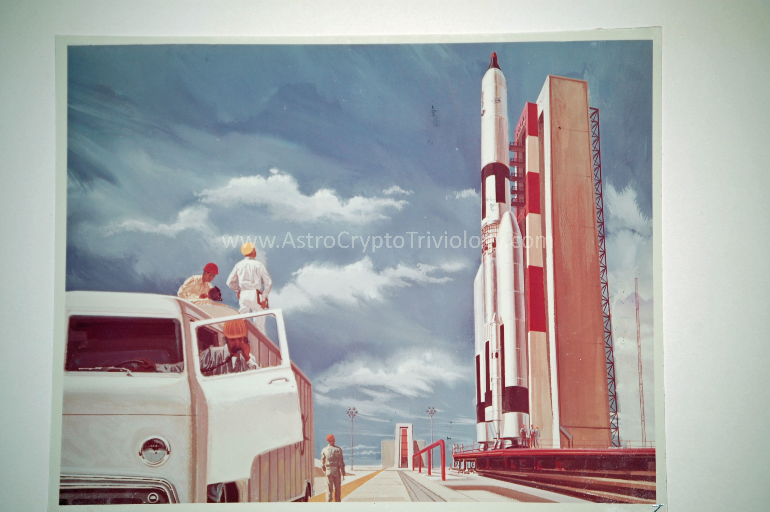 The image is the second of three in the collection that is a photograph of a painting mounted onto the art board.
