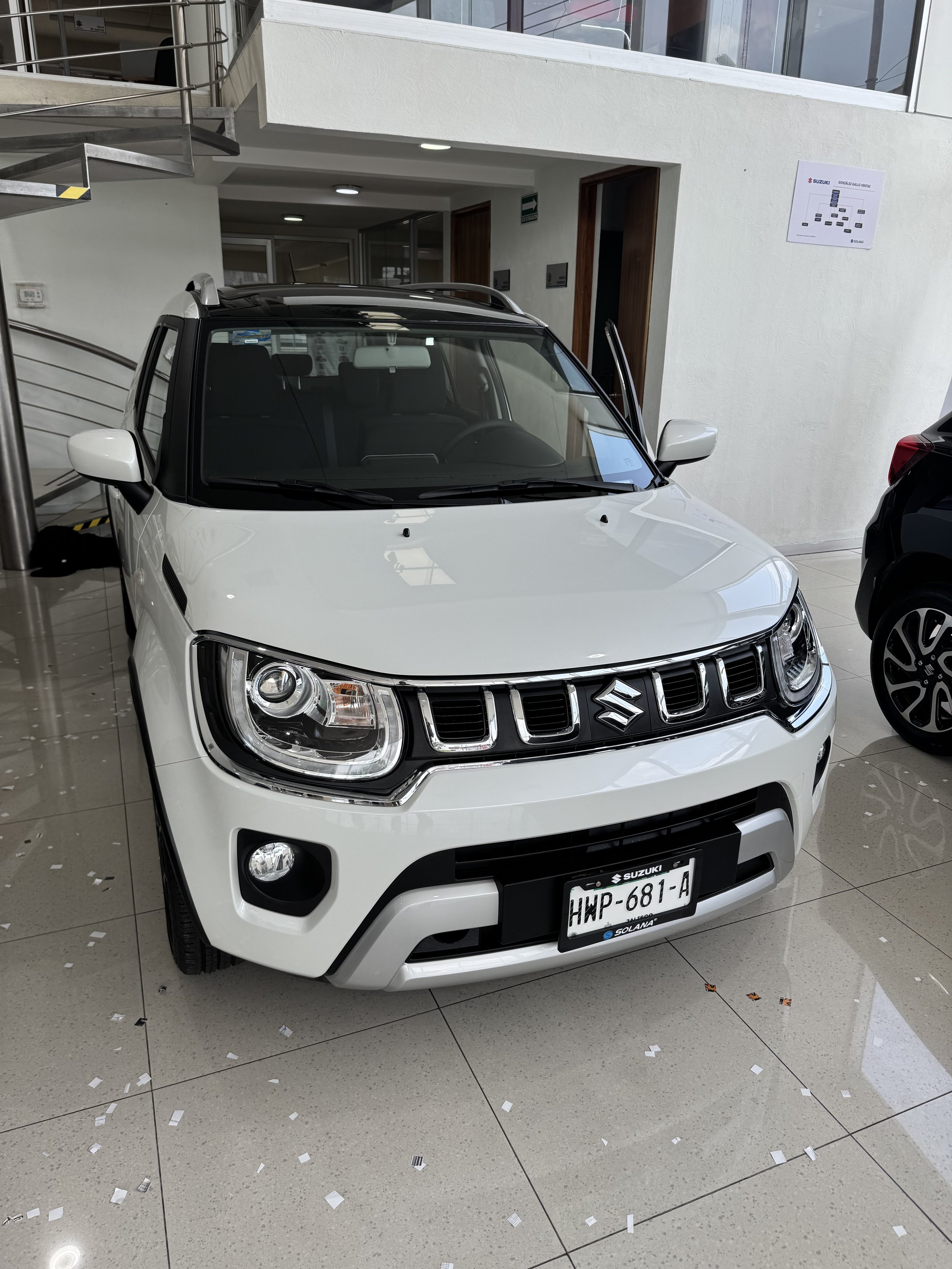2024 Suzuki Ignus (White/Black) - Purchased new in Guadalajara - first car in Mexico - lives with Karen across the street now