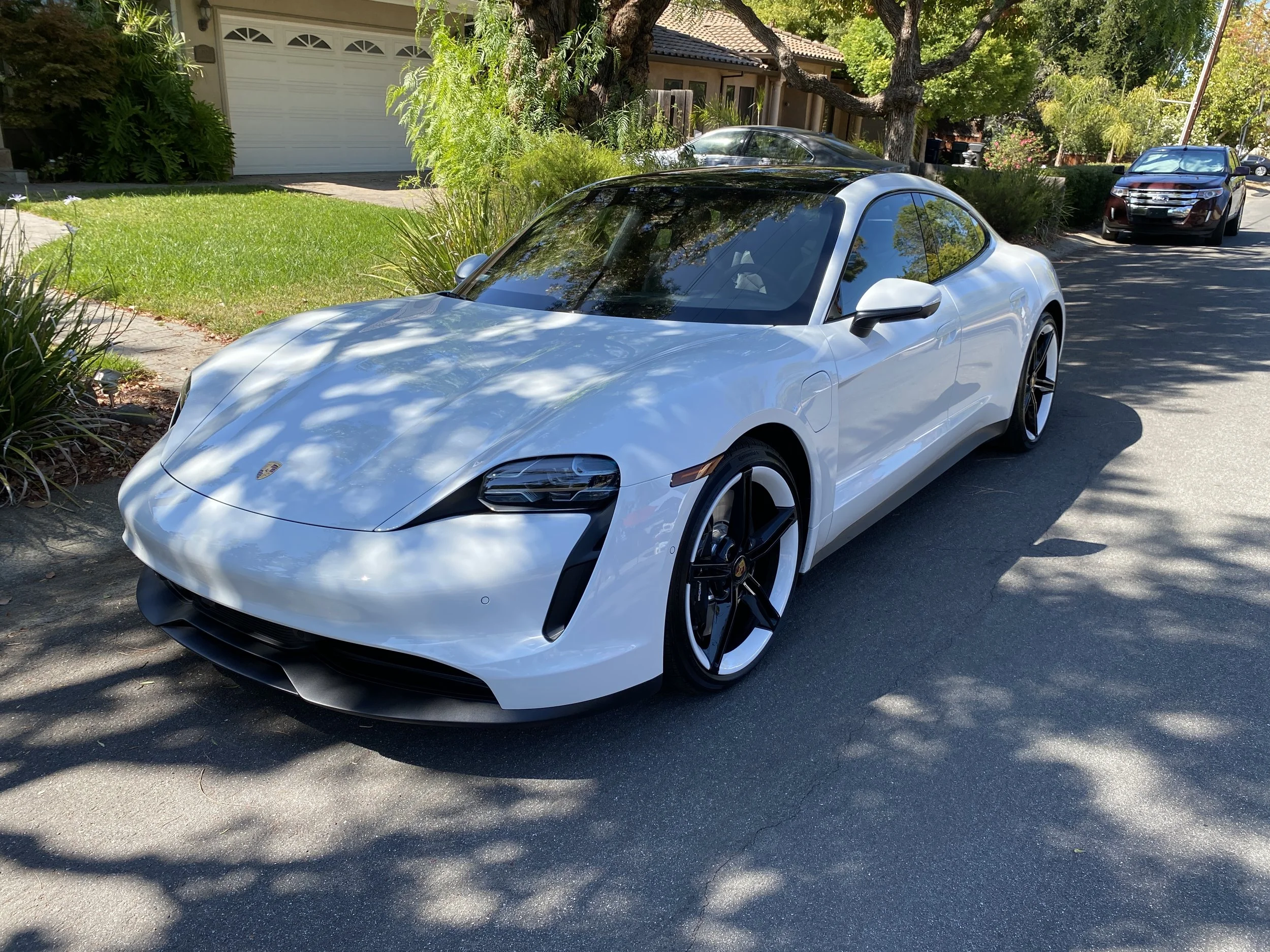 2020 Porsche Taycan 4S - Ordered in early 2018. Took delivery in California and drove it to Austin Texas with my buddy Michael Berl & Pearl