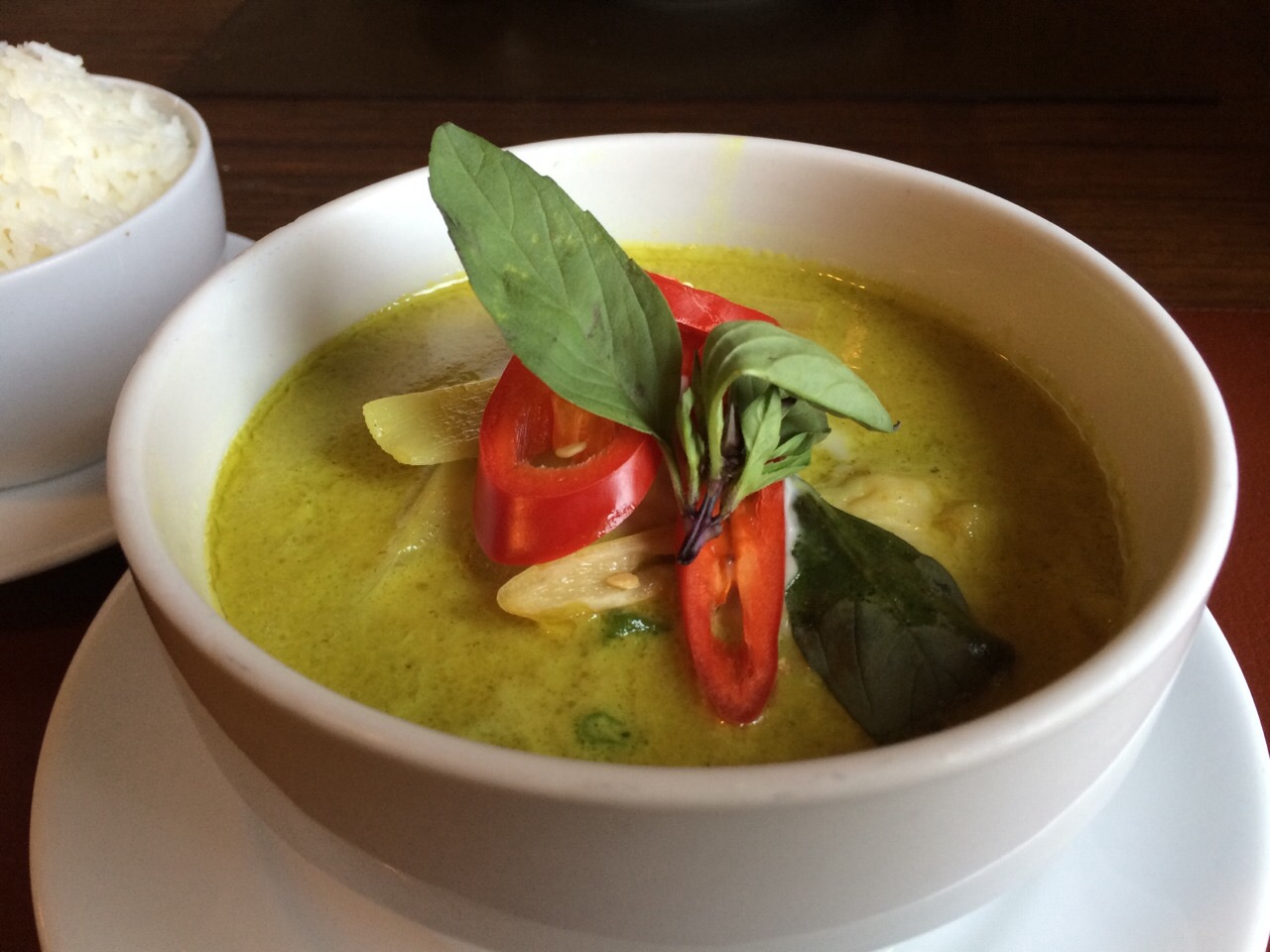 The famous Thai Green Curry