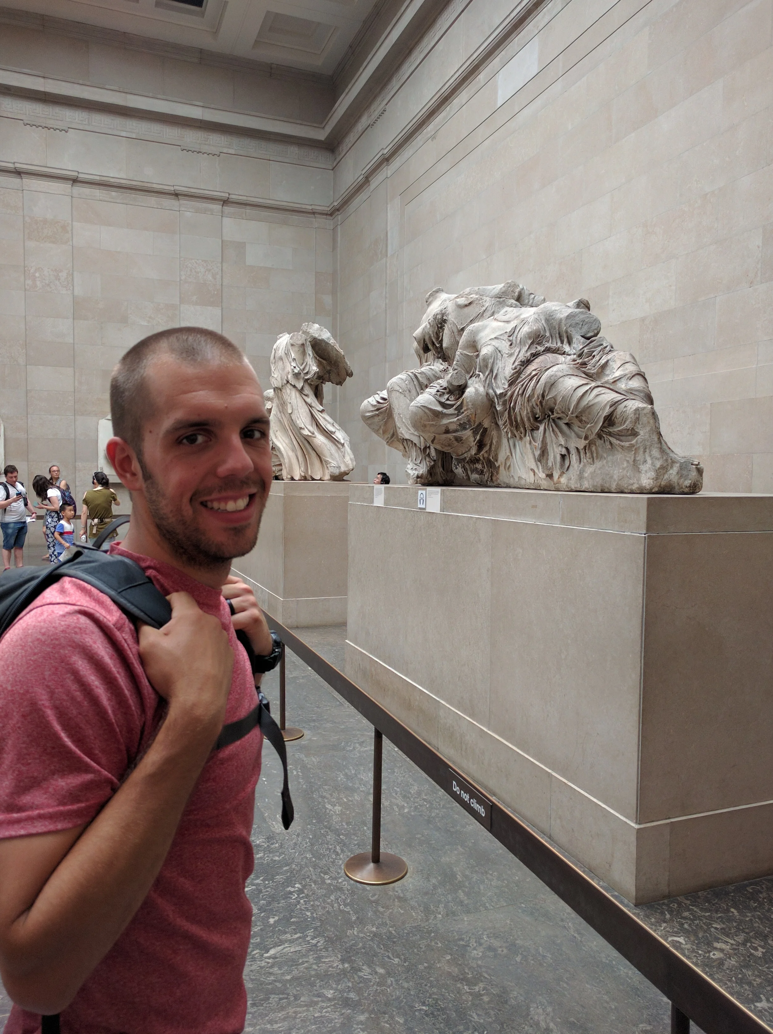 In the British Museum in London (FREE!!!!) they have many artifacts from around the world, including the Rosetta Stone. We got to see many of the sculptures from the Acropolis in Athens that were brought to the UK by an English explorer. Supposedly Greece is still a little bitter about the fact that their property is in London. We will see the rest of the Acropolis in a few months!