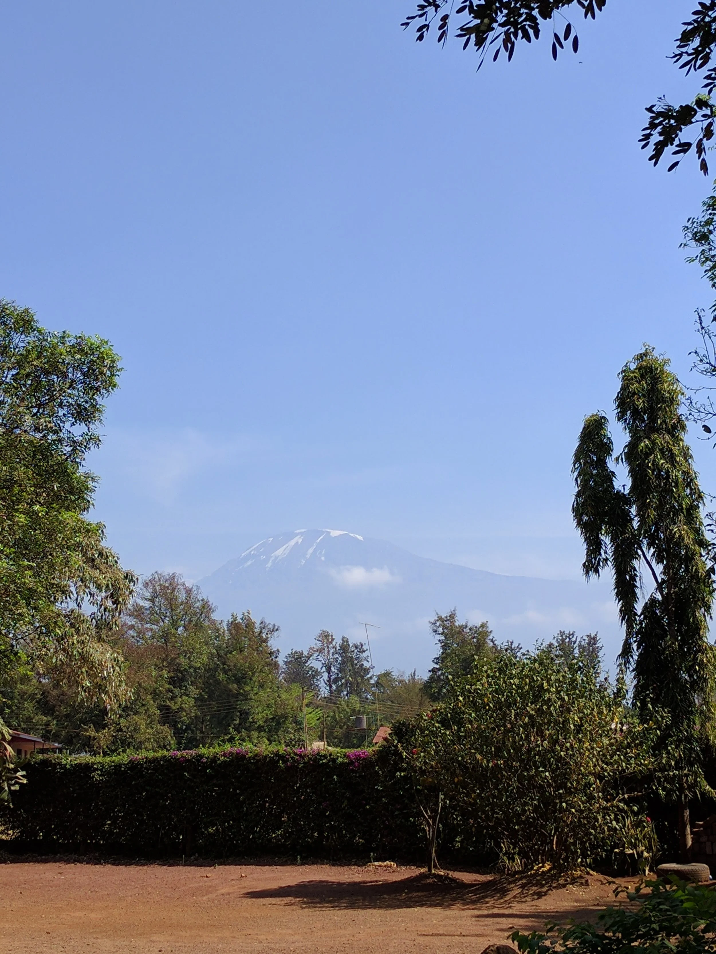 Our view of Mt. Kilimanjaro from More Than a Drop B&B! by the time you read this, we will be on our way to the top!