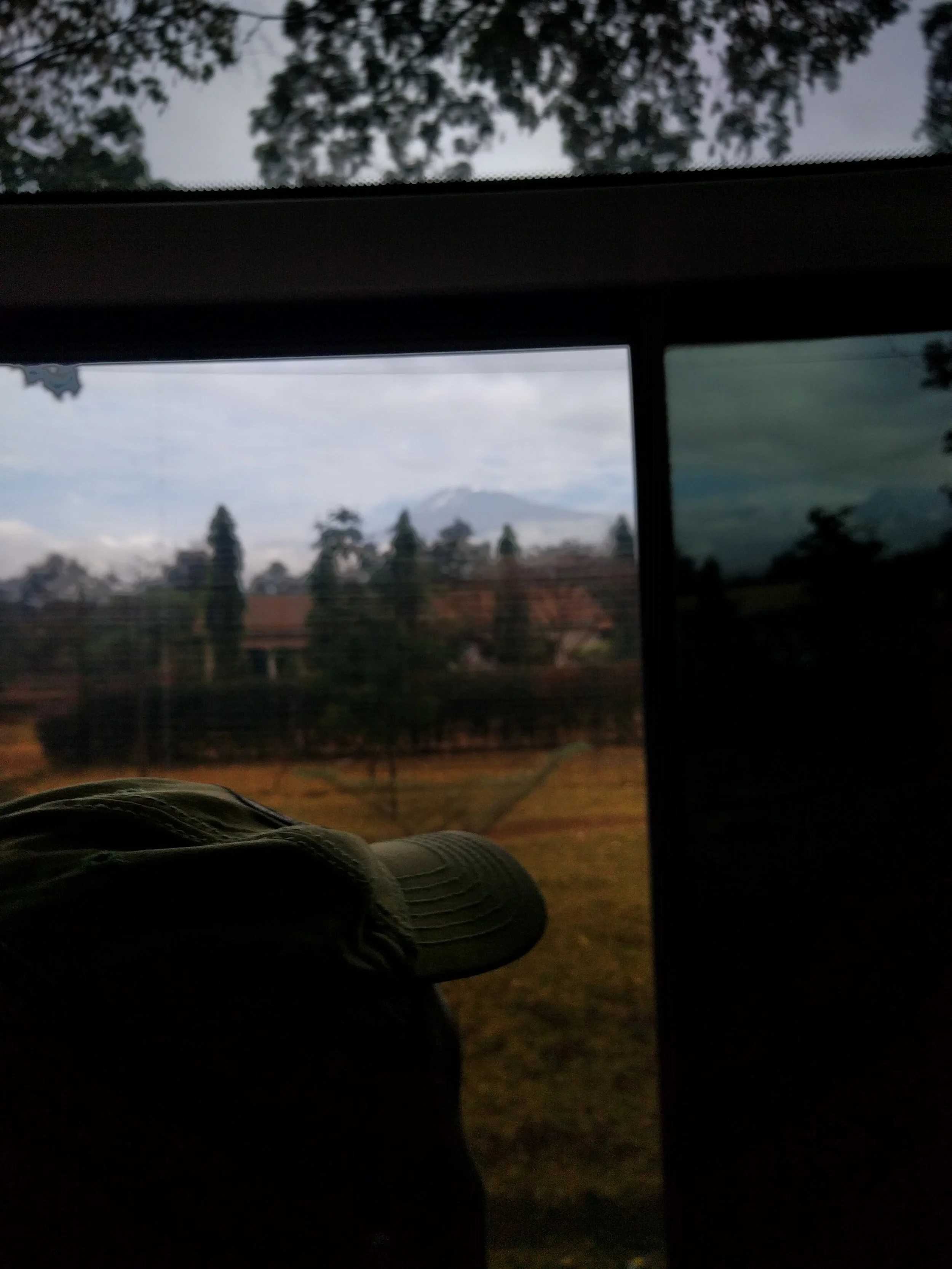 At least we got a last view of Kilimanjaro on the ride out of town...