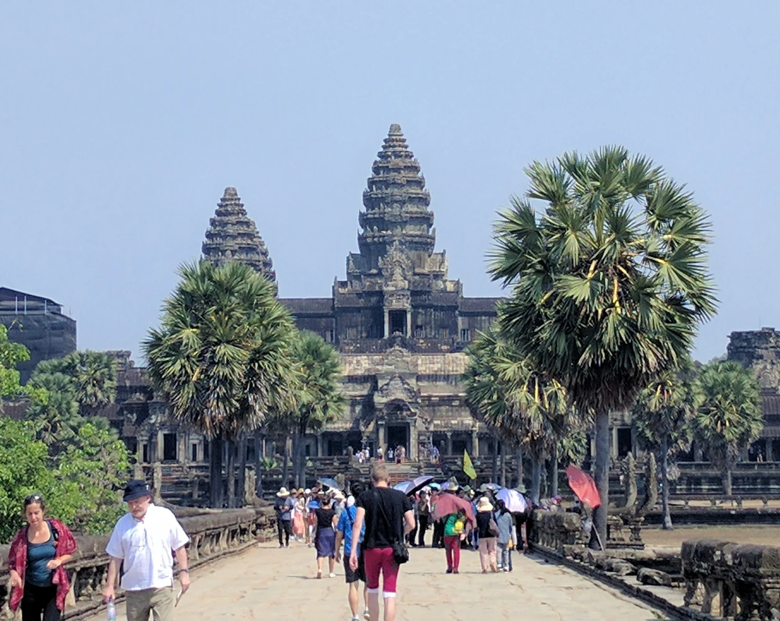 The view of Angkor Wat....once you get through the fascinating outer gate. There were always a ton of people there!
