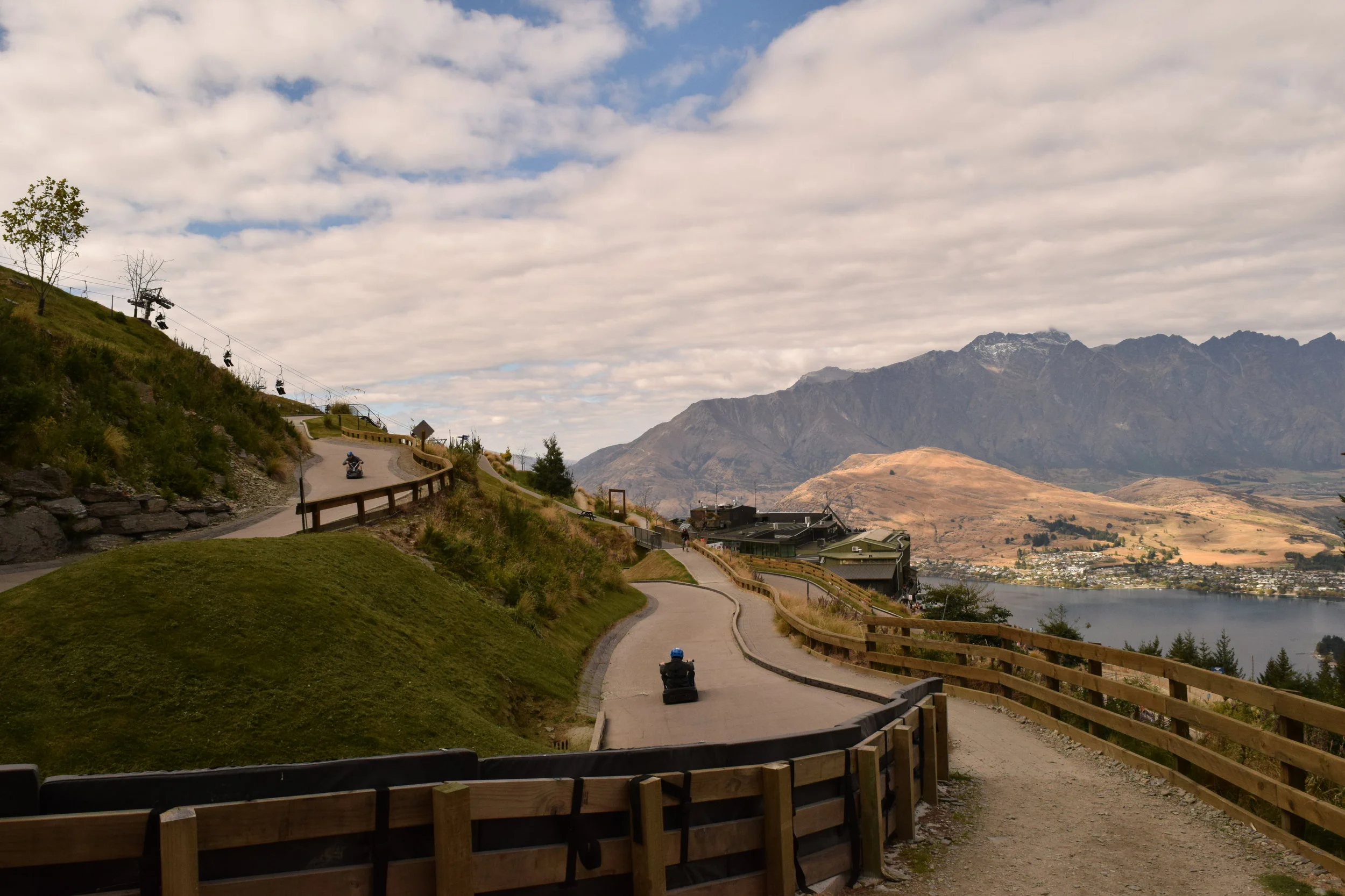 We had a ton of fun racing down the luge tracks!