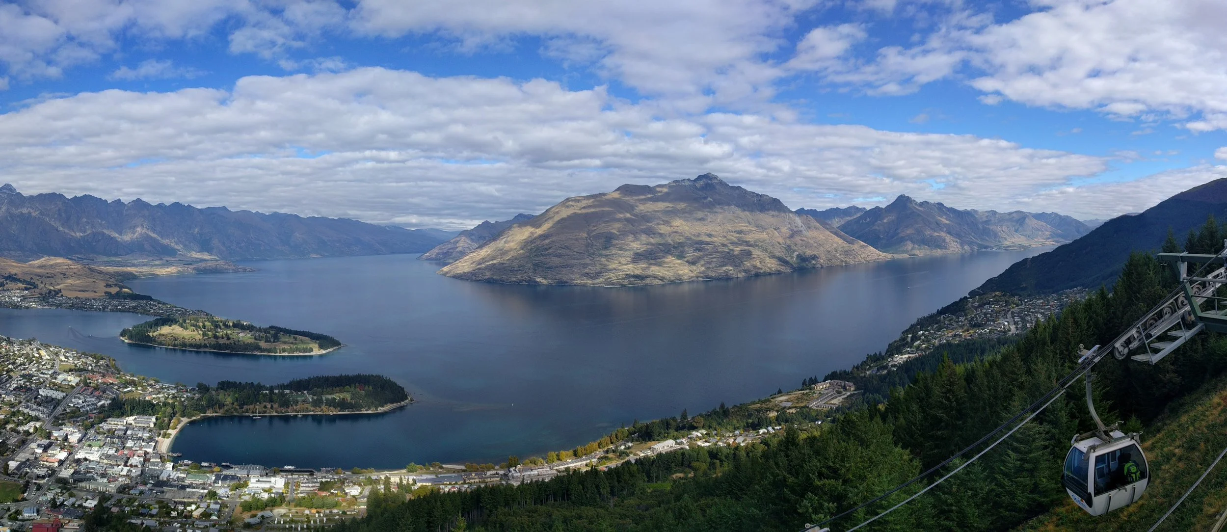 The view from the top of the Queenstown Gondola