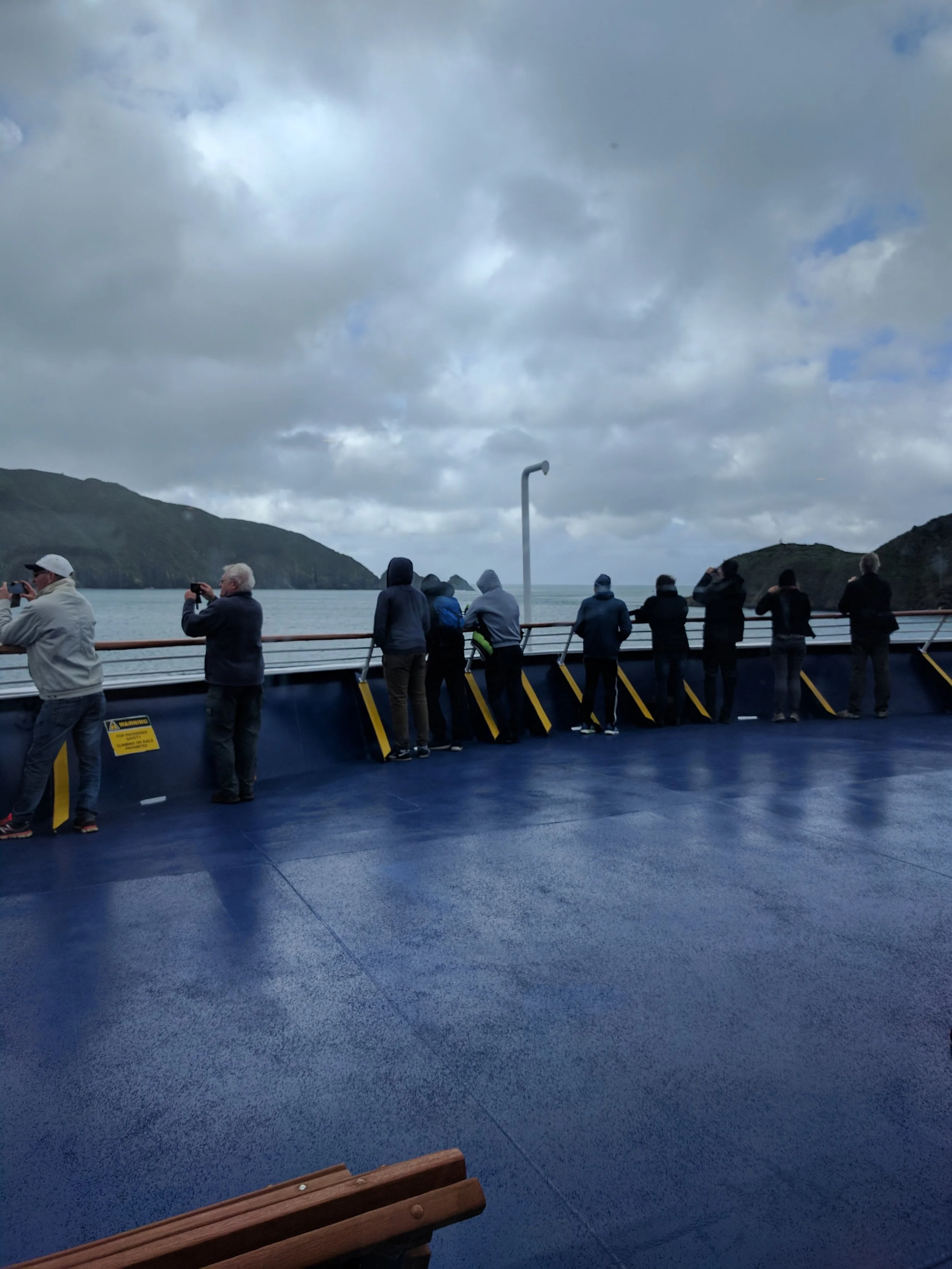 Bow of the ferry- on to Wellington!