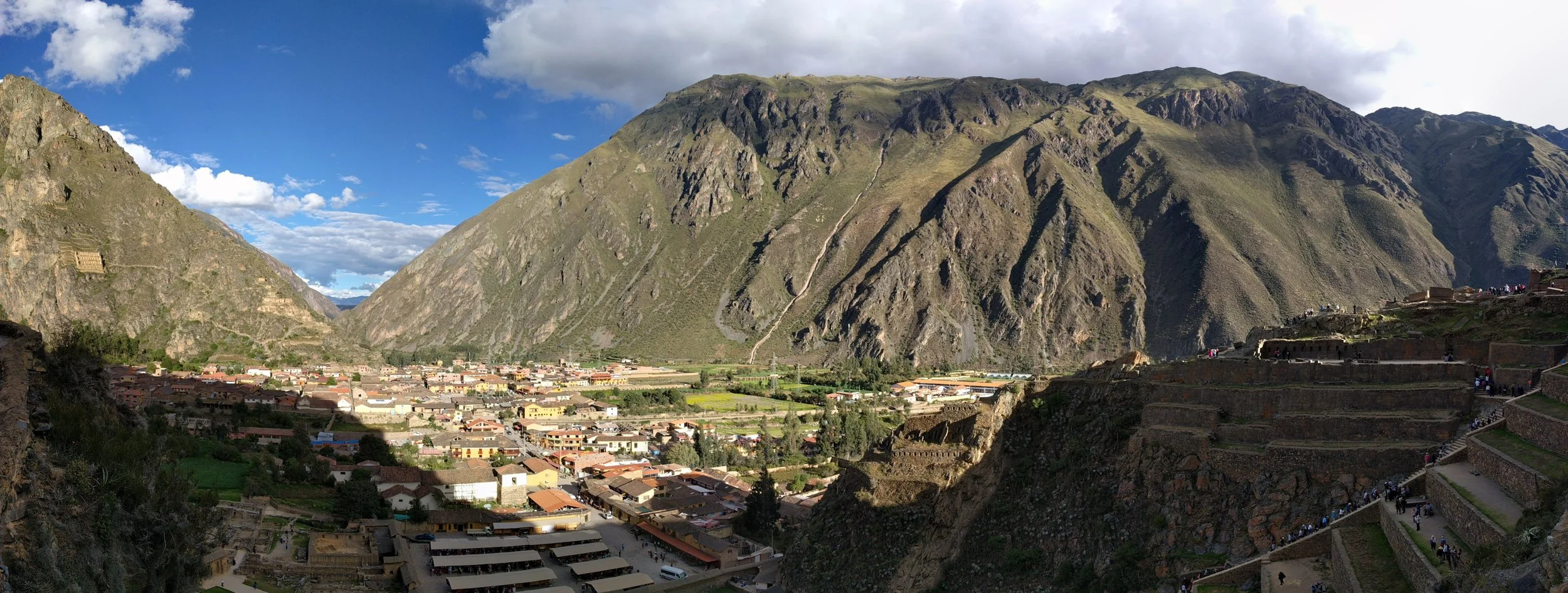 Looking out over Ollantaytambo