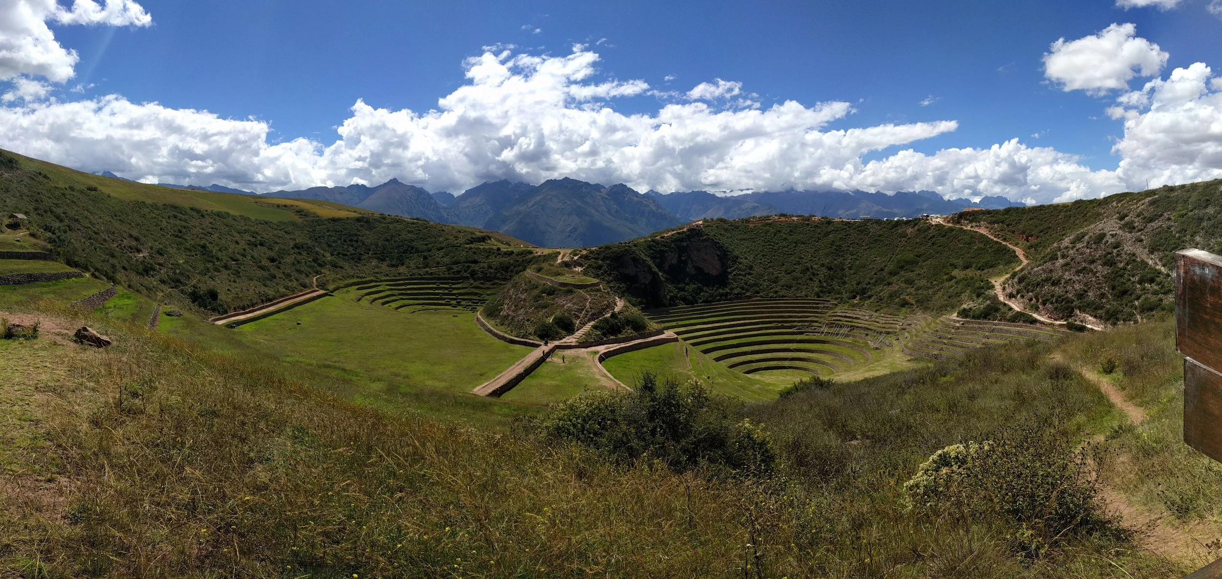 View of the Incan ruins at Moray